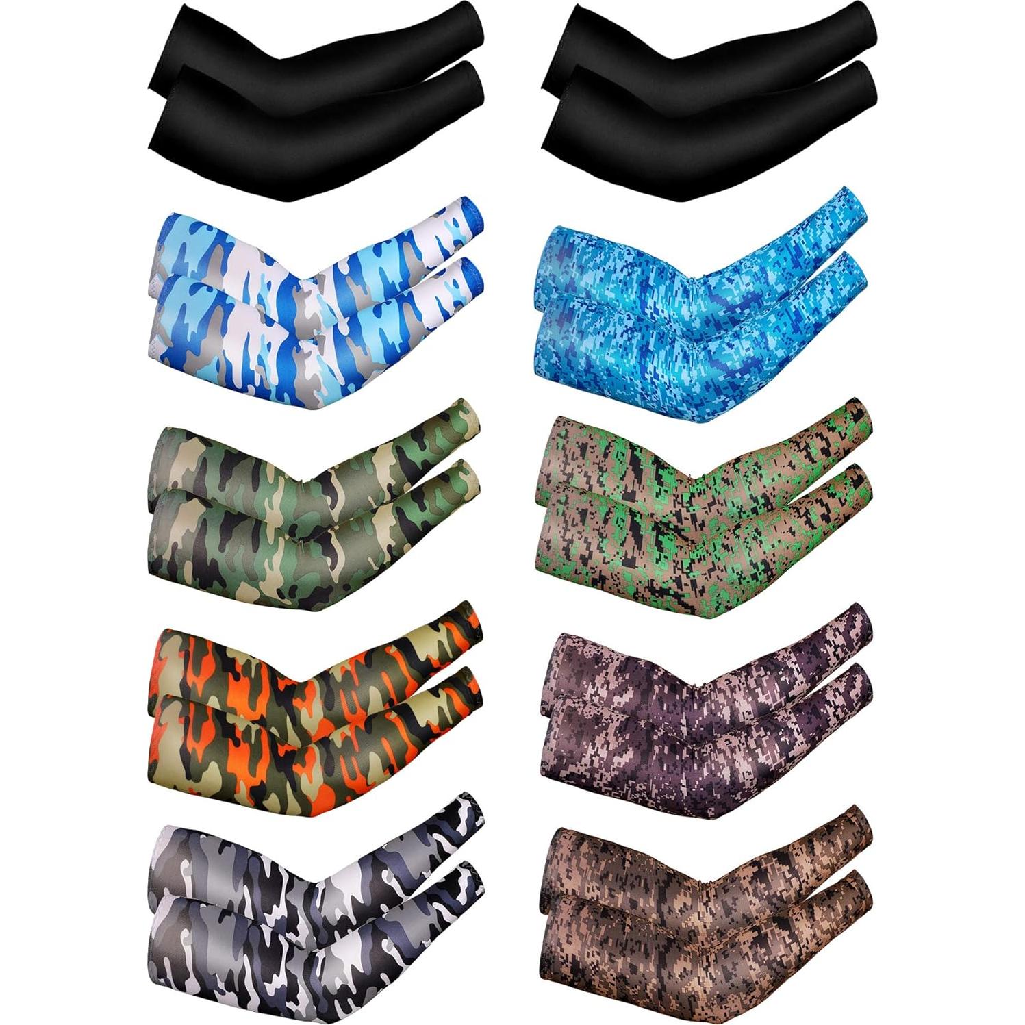 10 Pares Mangas Unisex Bememo para Brazos Protección UV