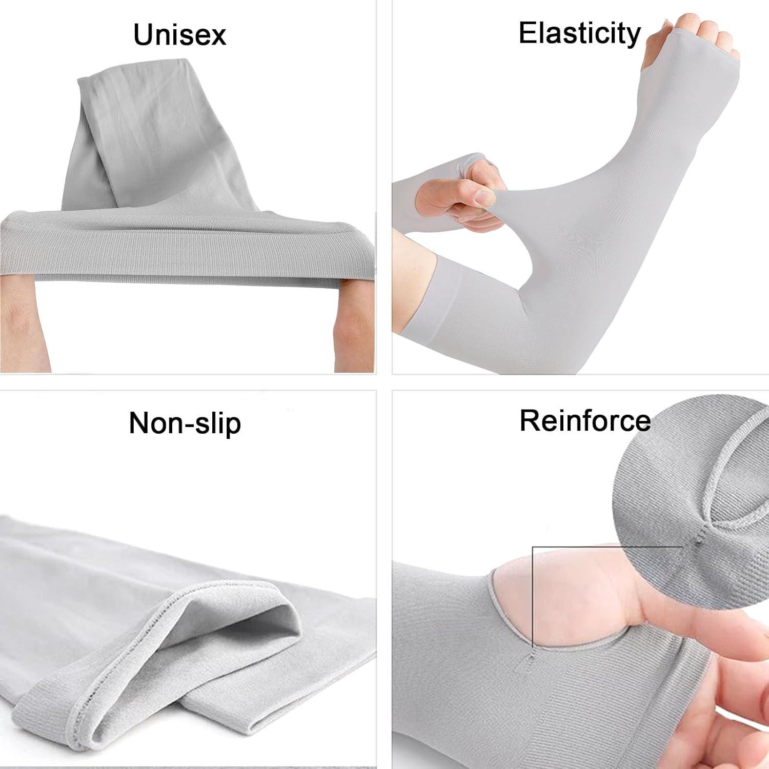 Mangas de Enfriamiento Medsuo 3 Pares Unisex con Agujero para Pulgar