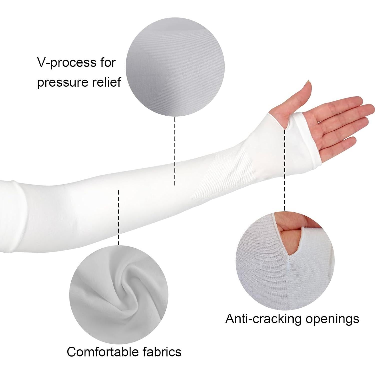 Mangas de Enfriamiento Medsuo 3 Pares Unisex con Agujero para Pulgar