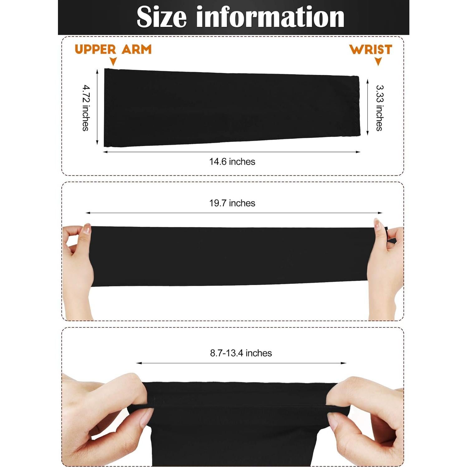 Bememo 16 Pares Mangas de Protección Solar UV Unisex