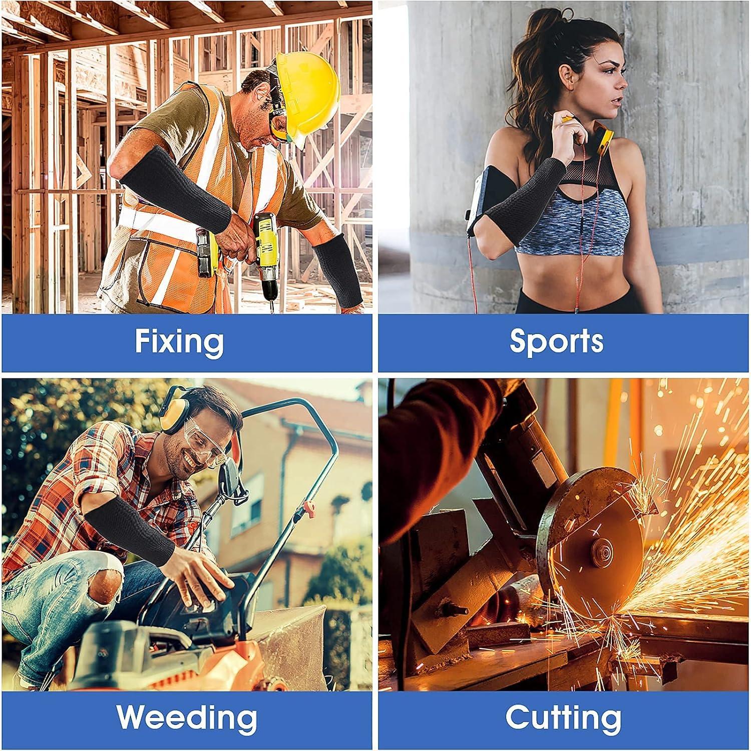 Mangas de Protección para Brazos HPPE - 2 Pares Resistentes a Cortes y Calor