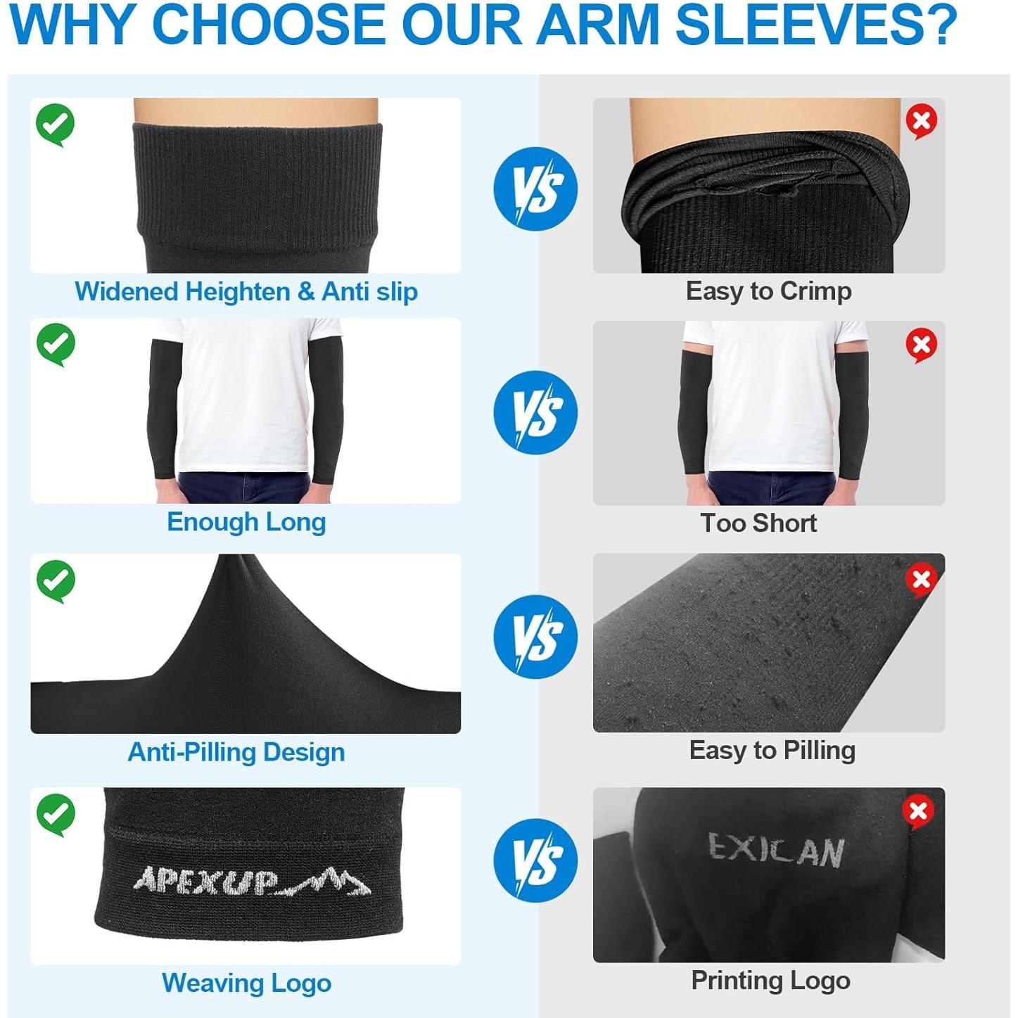 Mangas de Enfriamiento APEXUP UV UPF 50 para Hombres y Mujeres