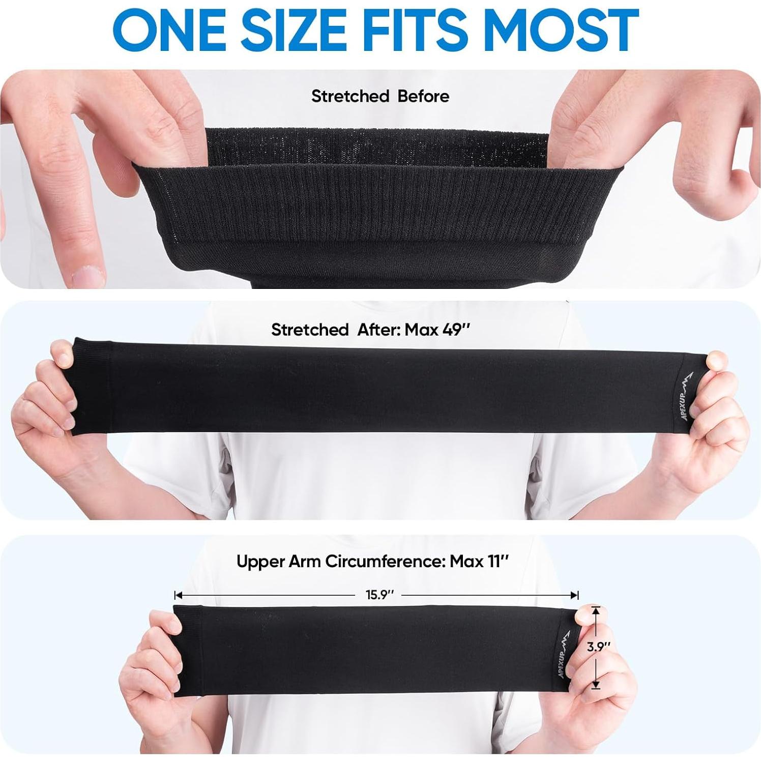 Mangas de Enfriamiento APEXUP UV UPF 50 para Hombres y Mujeres