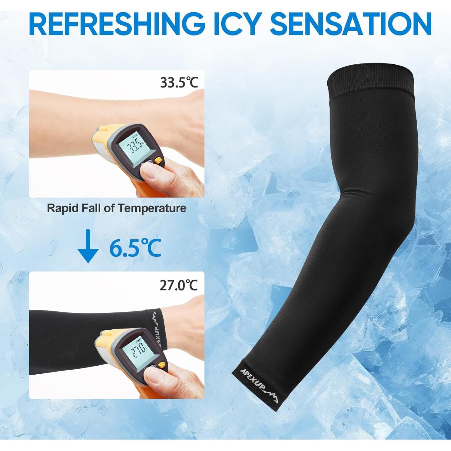 Mangas de Enfriamiento APEXUP UV UPF 50 para Hombres y Mujeres