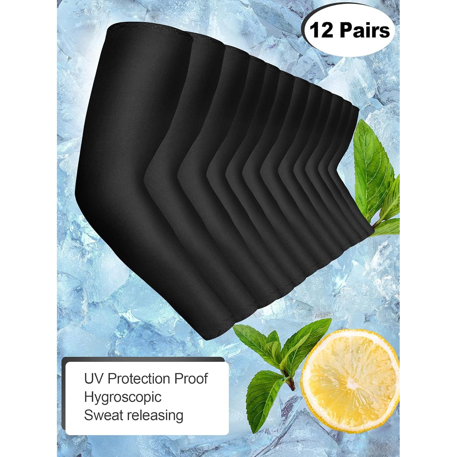 Mangas de Protección UV Unisex Bememo - 12 Pares, Transpirables