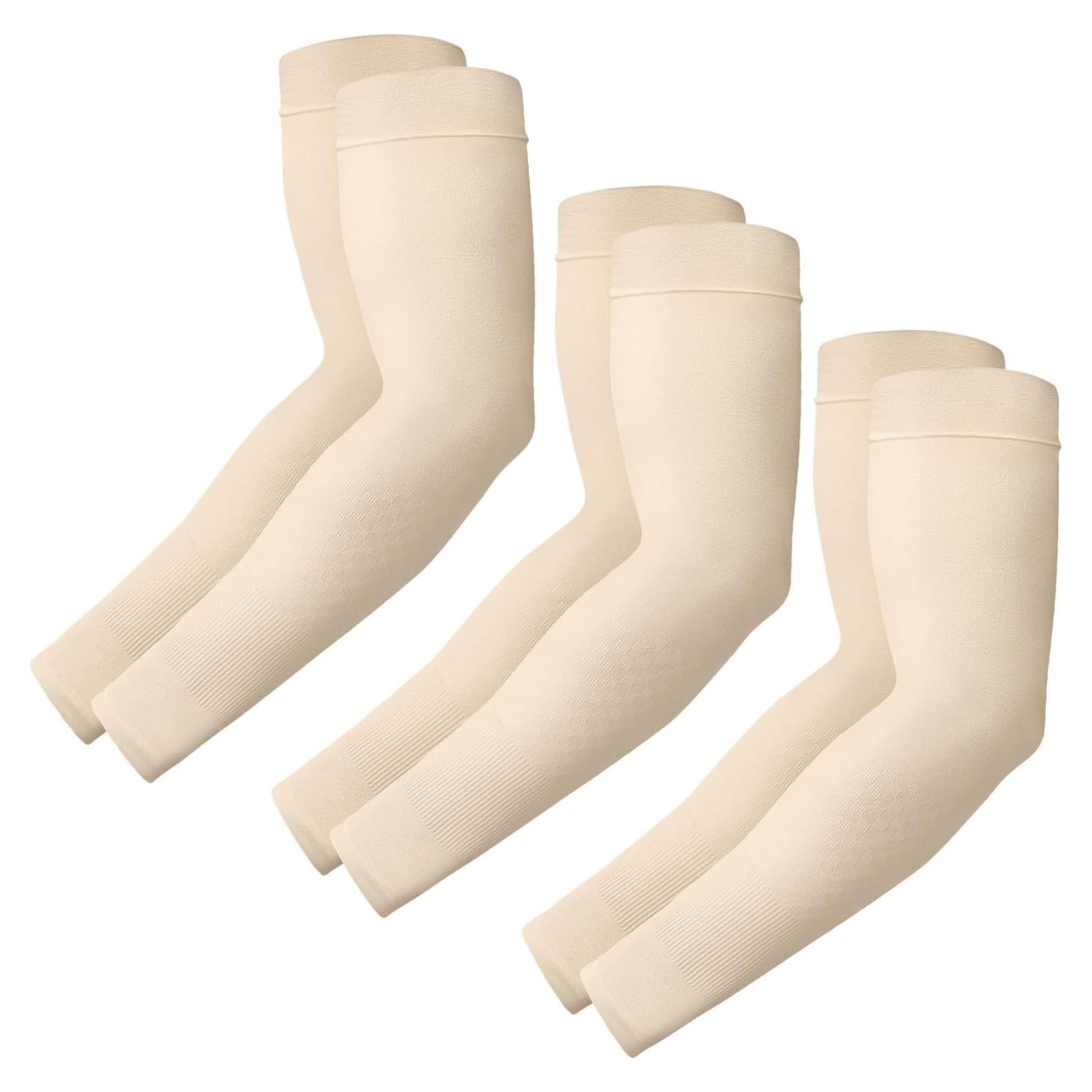 Mangas de Compresión UPF 50+ para Brazo Unisex - 3 Pares