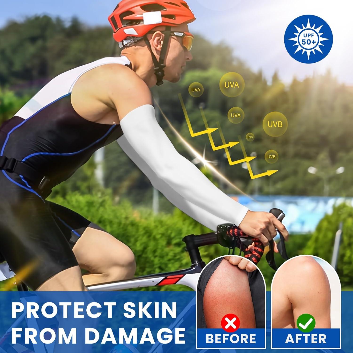 Mangas de Compresión UPF 50+ para Brazo Unisex - 3 Pares