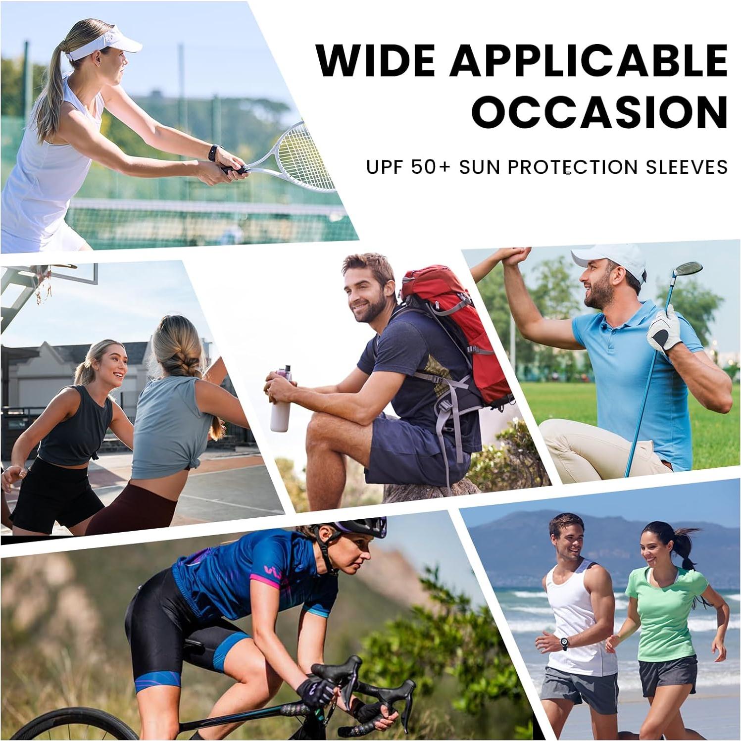 Mangas de Compresión UPF 50+ para Brazo Unisex - 3 Pares