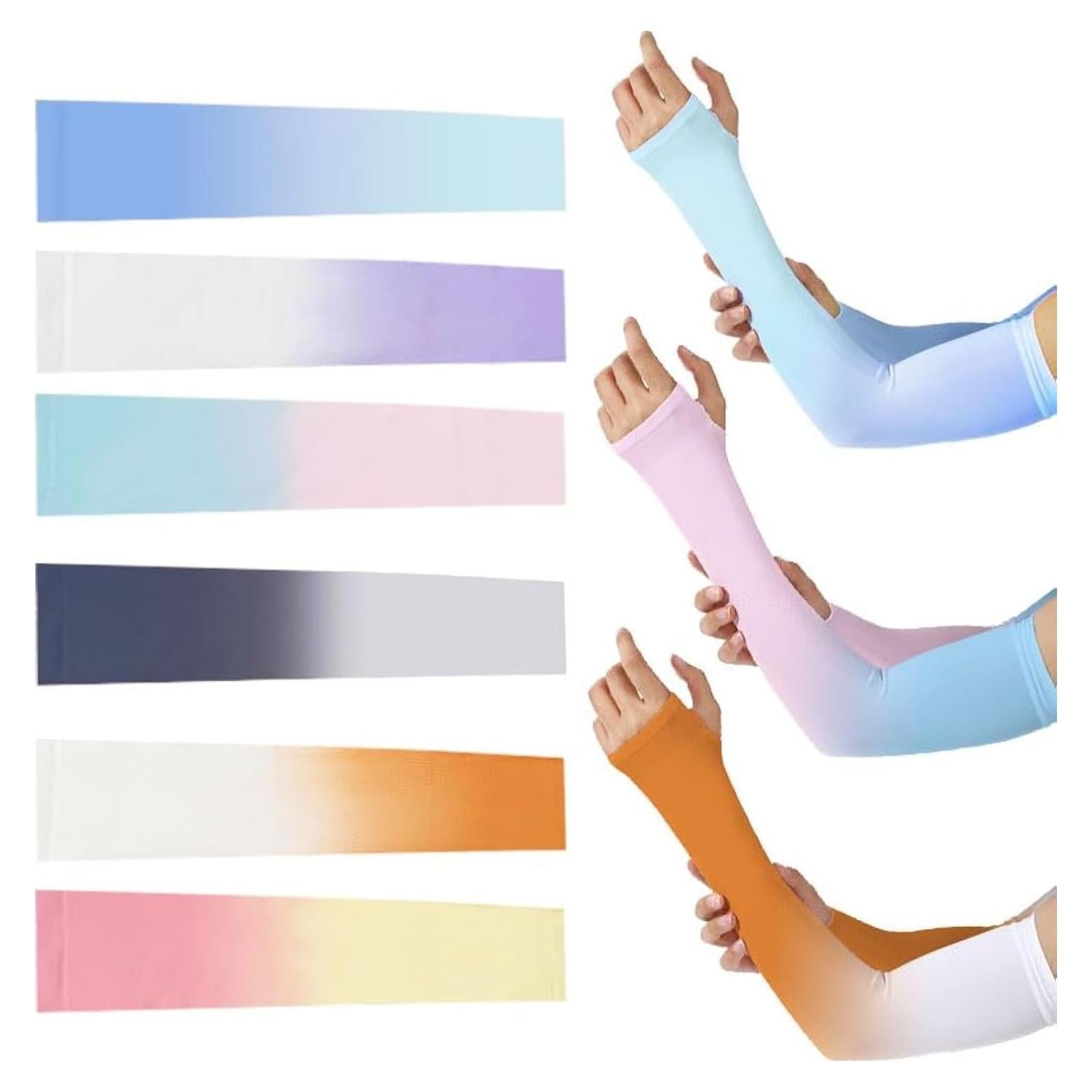 3 Pares de Fundas de Brazo UV para Mujeres - Protección Solar