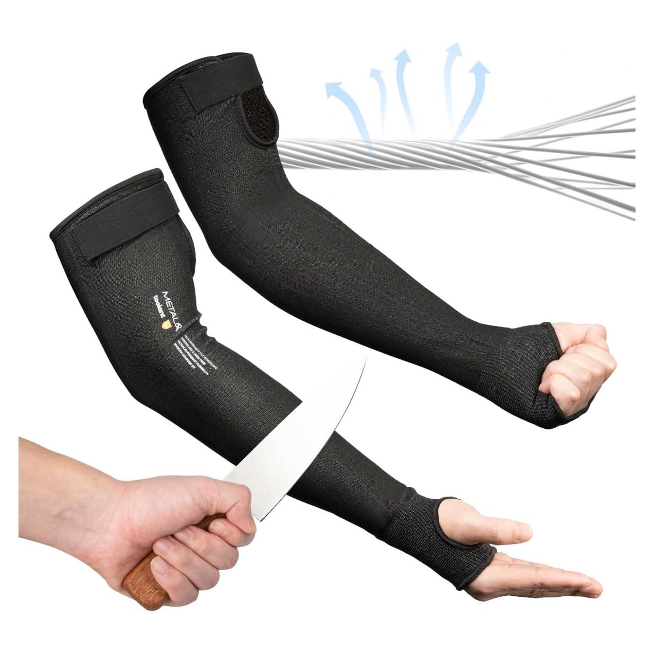 Mangas Protectores Resistentes al Corte A4 Metal Q - Unisex