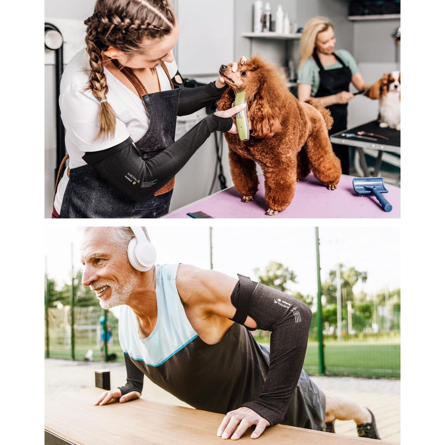 Mangas Protectores Resistentes al Corte A4 Metal Q - Unisex