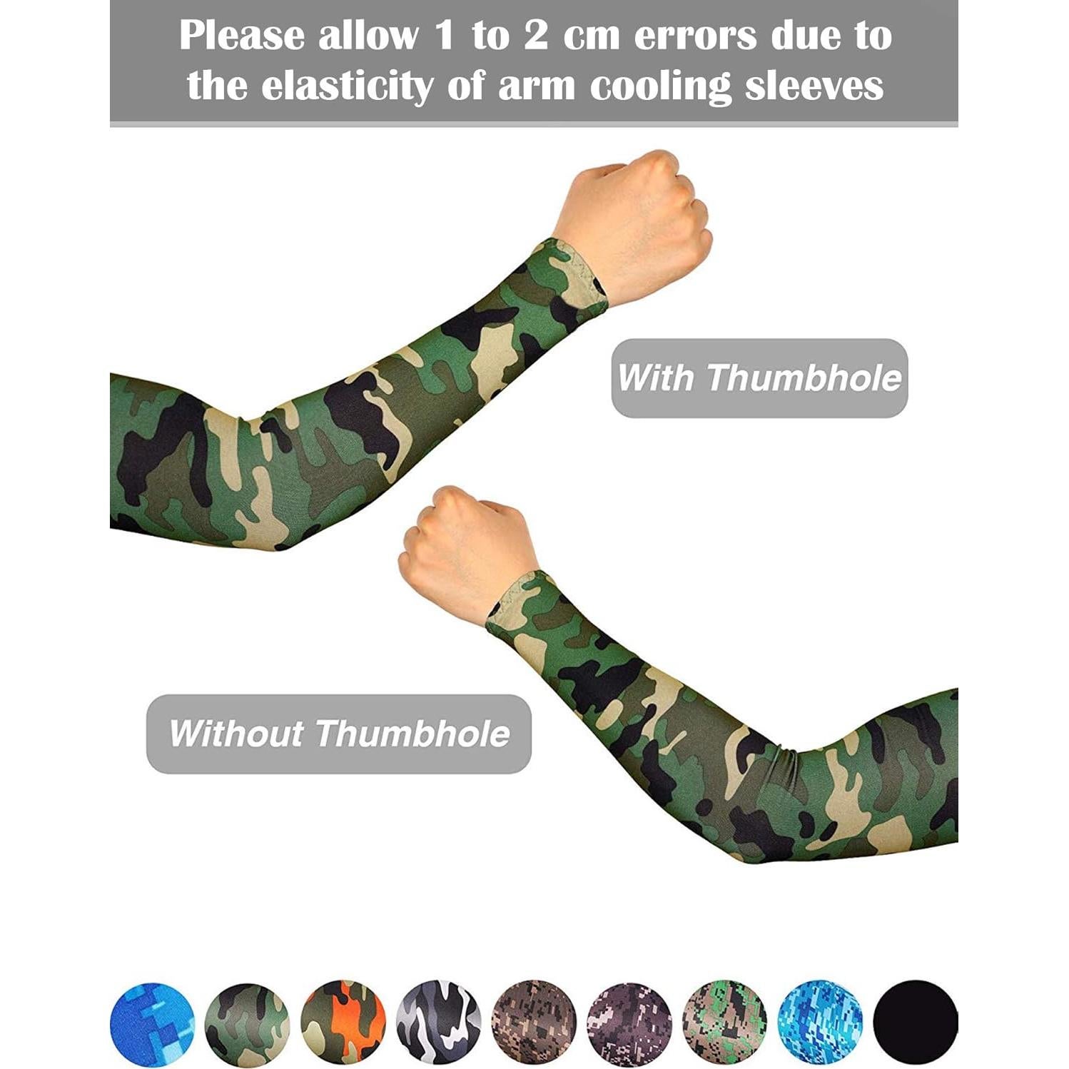 Boao 10 Pares Mangas Refrigerantes UV Unisex de Seda Fría