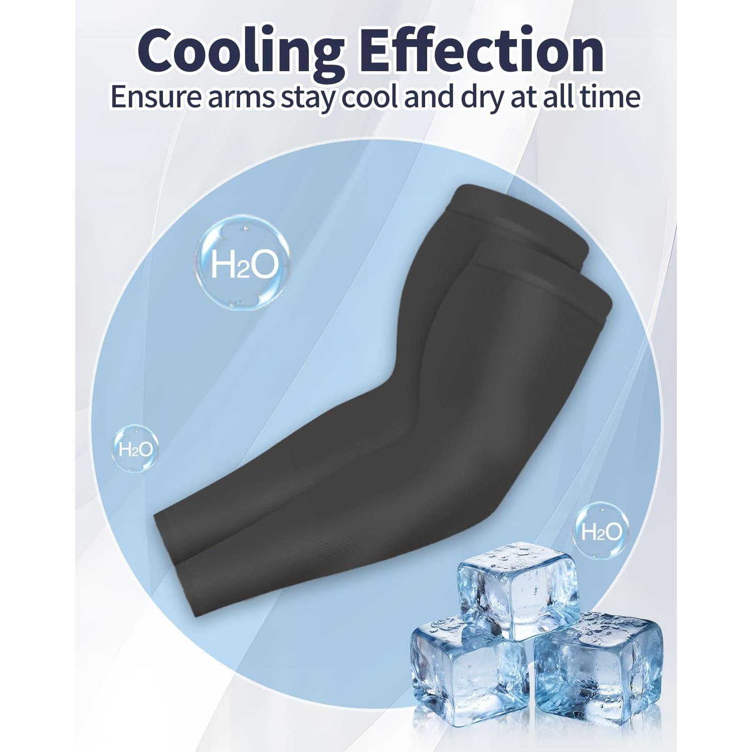 Mangas de brazo Feeke 4 pares UPF 50% para deportes y sol