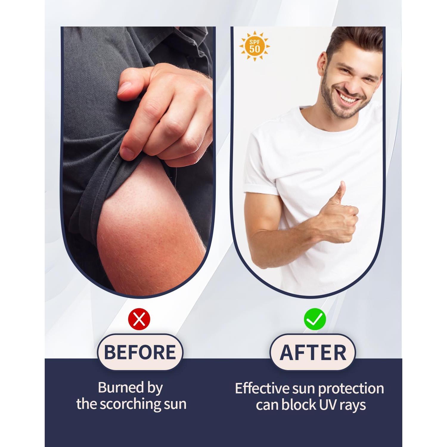 Mangas de brazo Feeke 4 pares UPF 50% para deportes y sol