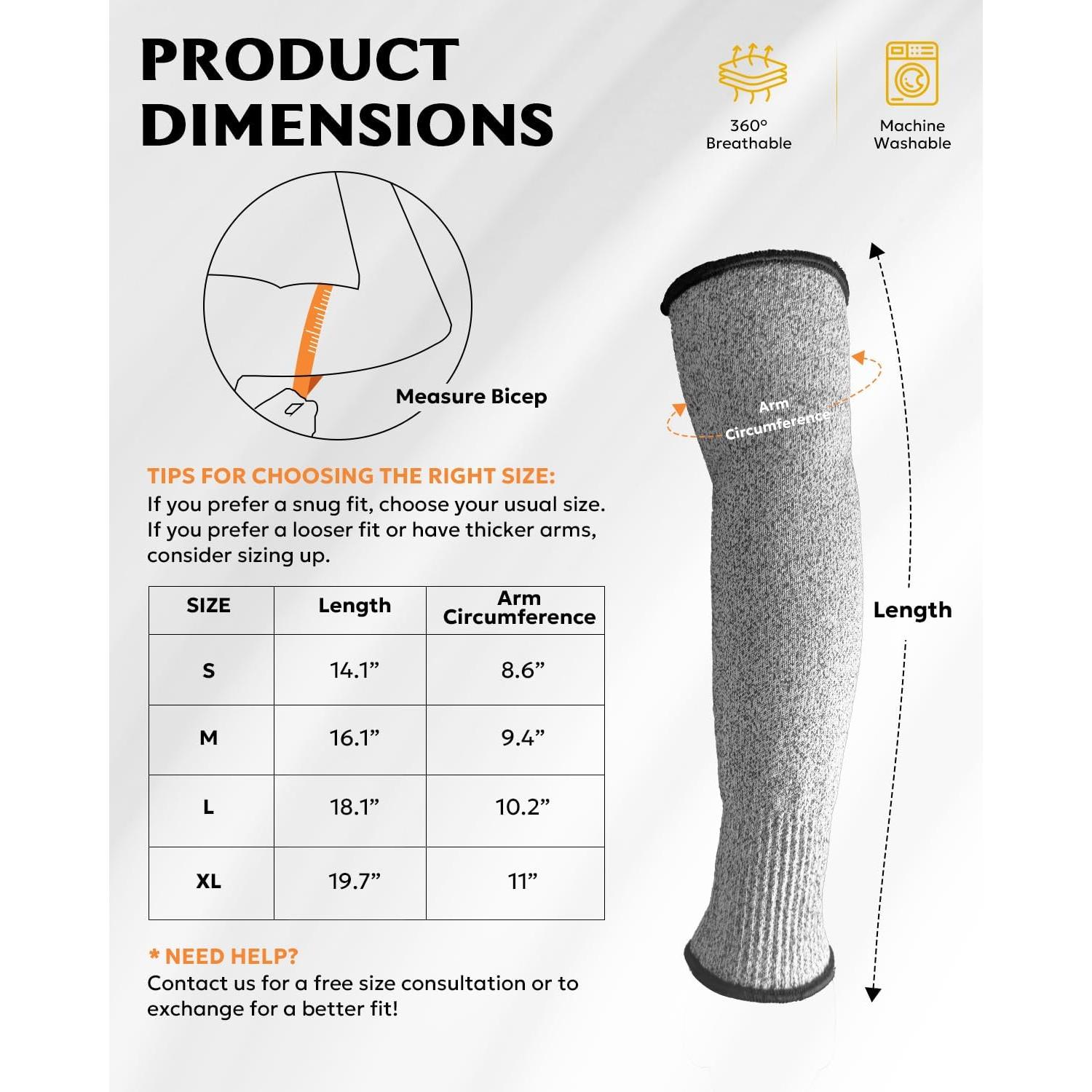 Mangas Protectores Evridwear para Jardinería y Trabajo - Grande