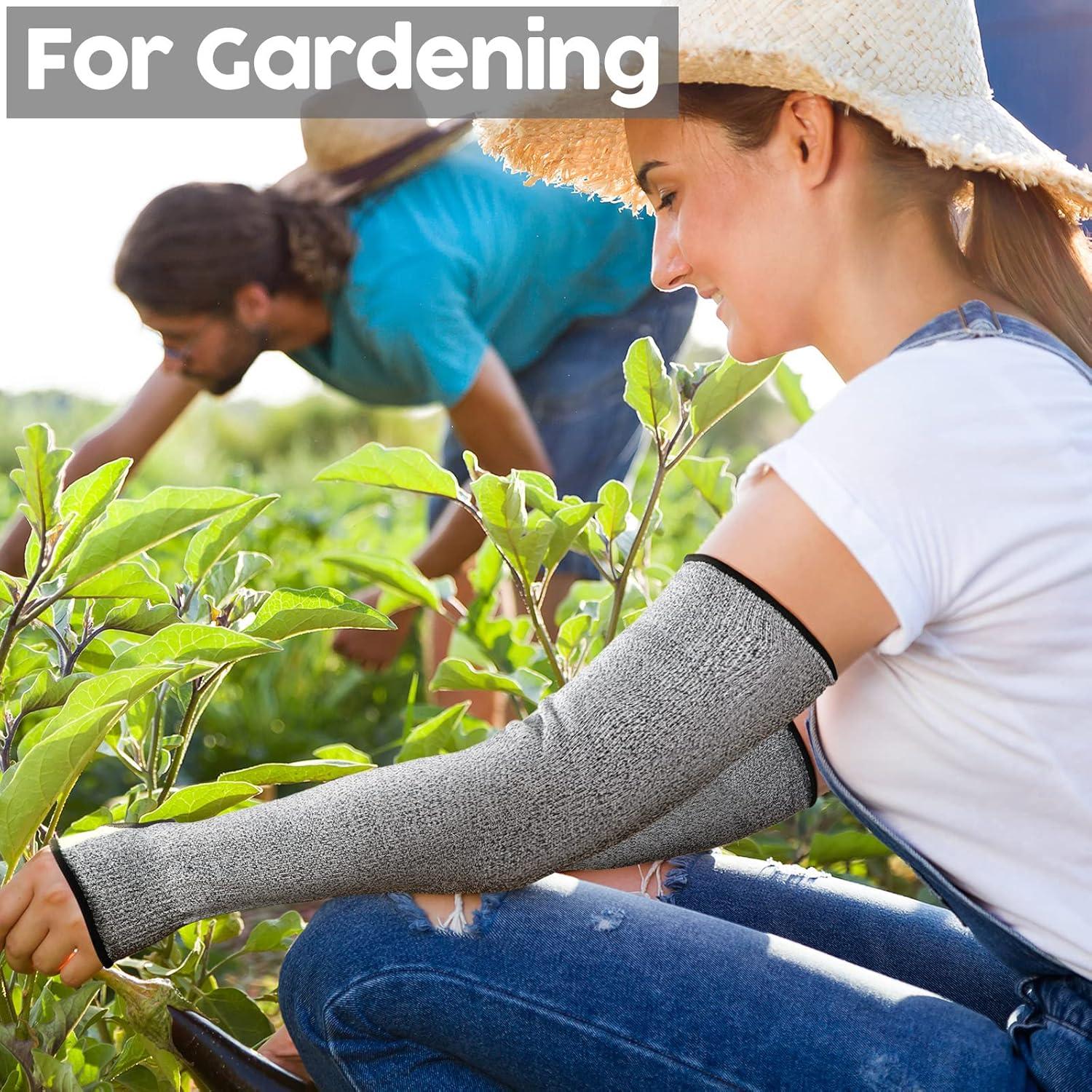 Mangas Resistentes al Corte JaGely 6 Pares 45 cm Gris