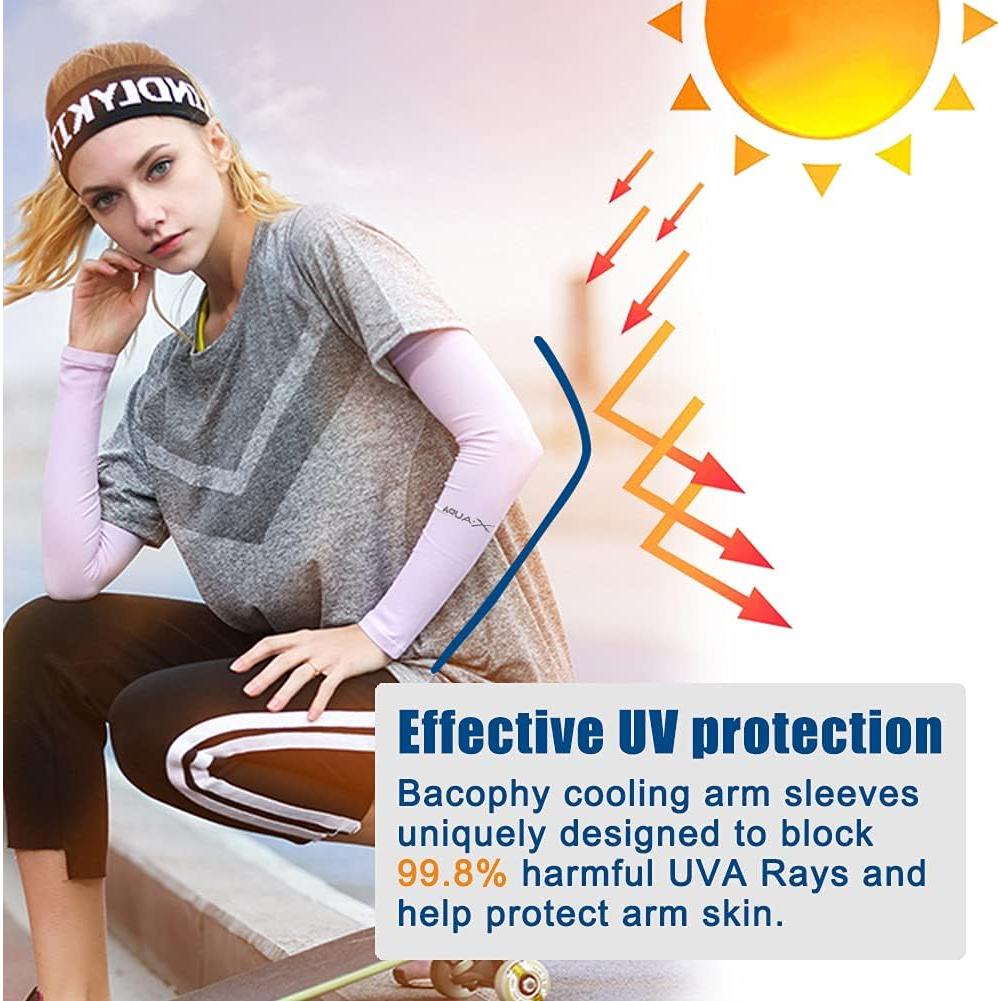 Bacophy 6 Pares Mangas Refrigerantes UV UPF 50 Unisex