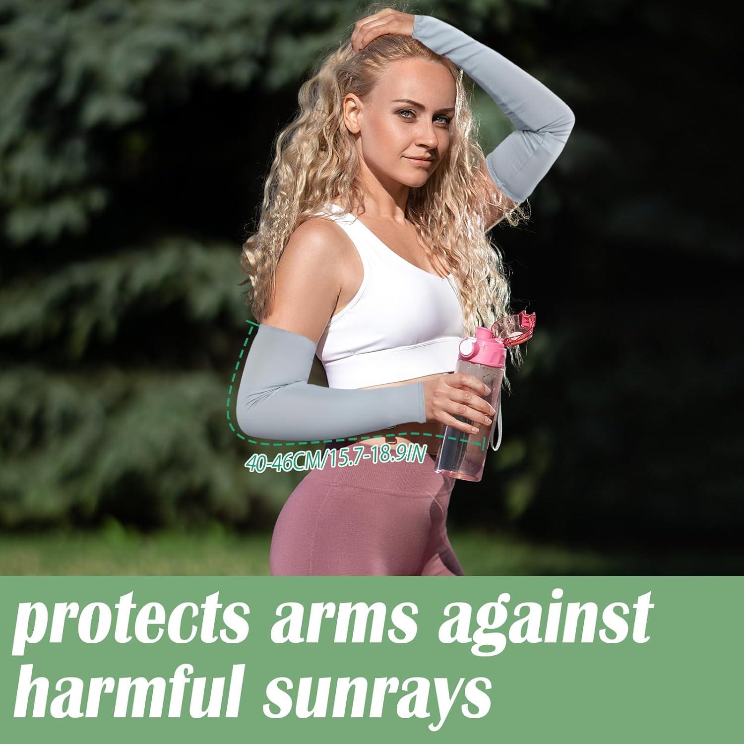 Crowye 12 Pares Mangas de Protección UV para Brazo Unisex