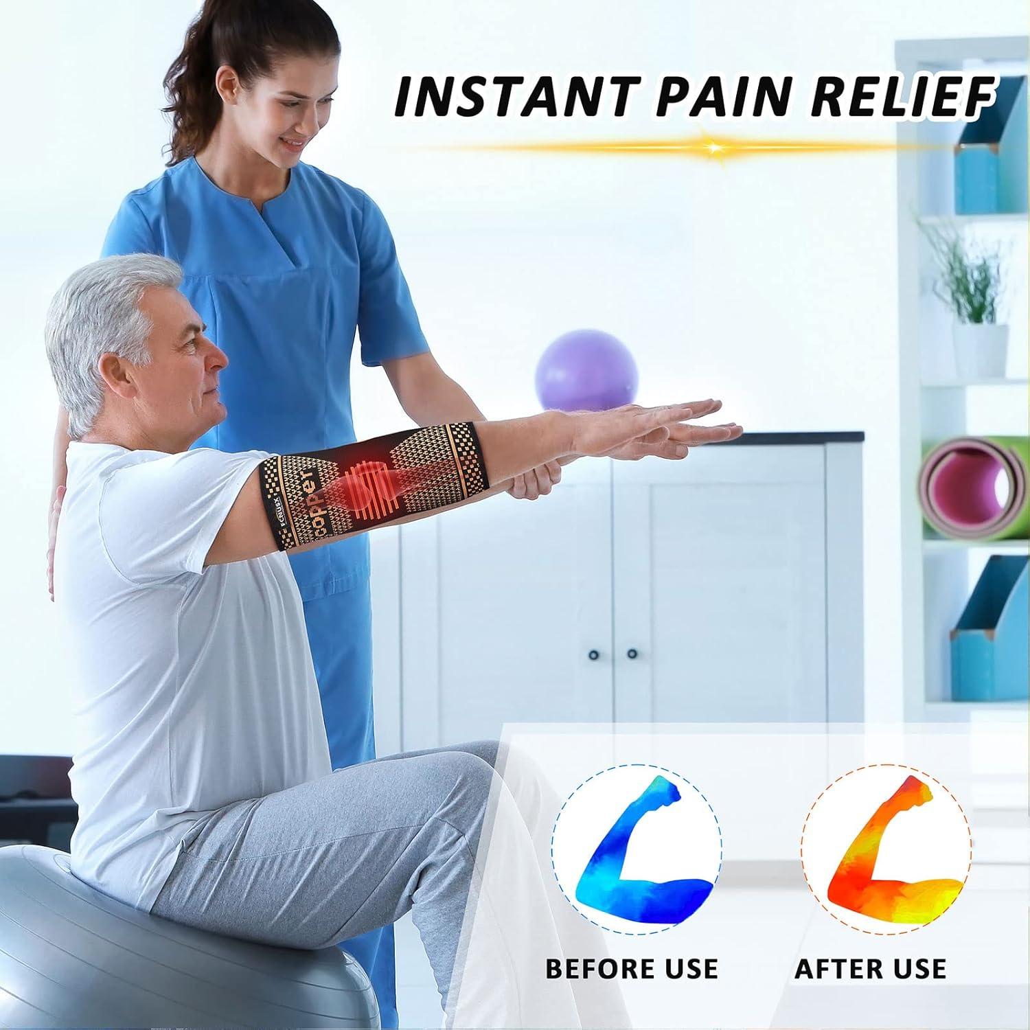 Manga de Compresión para Codo FCNUSXSPORTS Mediana Negra