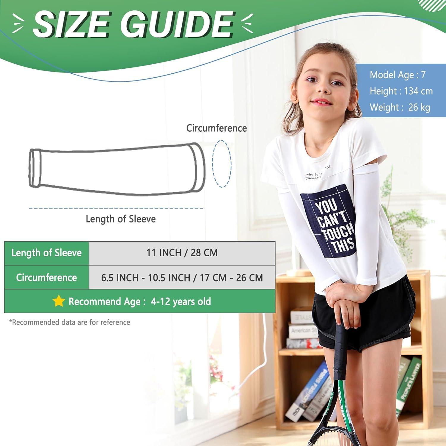 Mangas de brazo Newbyinn para niños - 4 pares, compresión UV