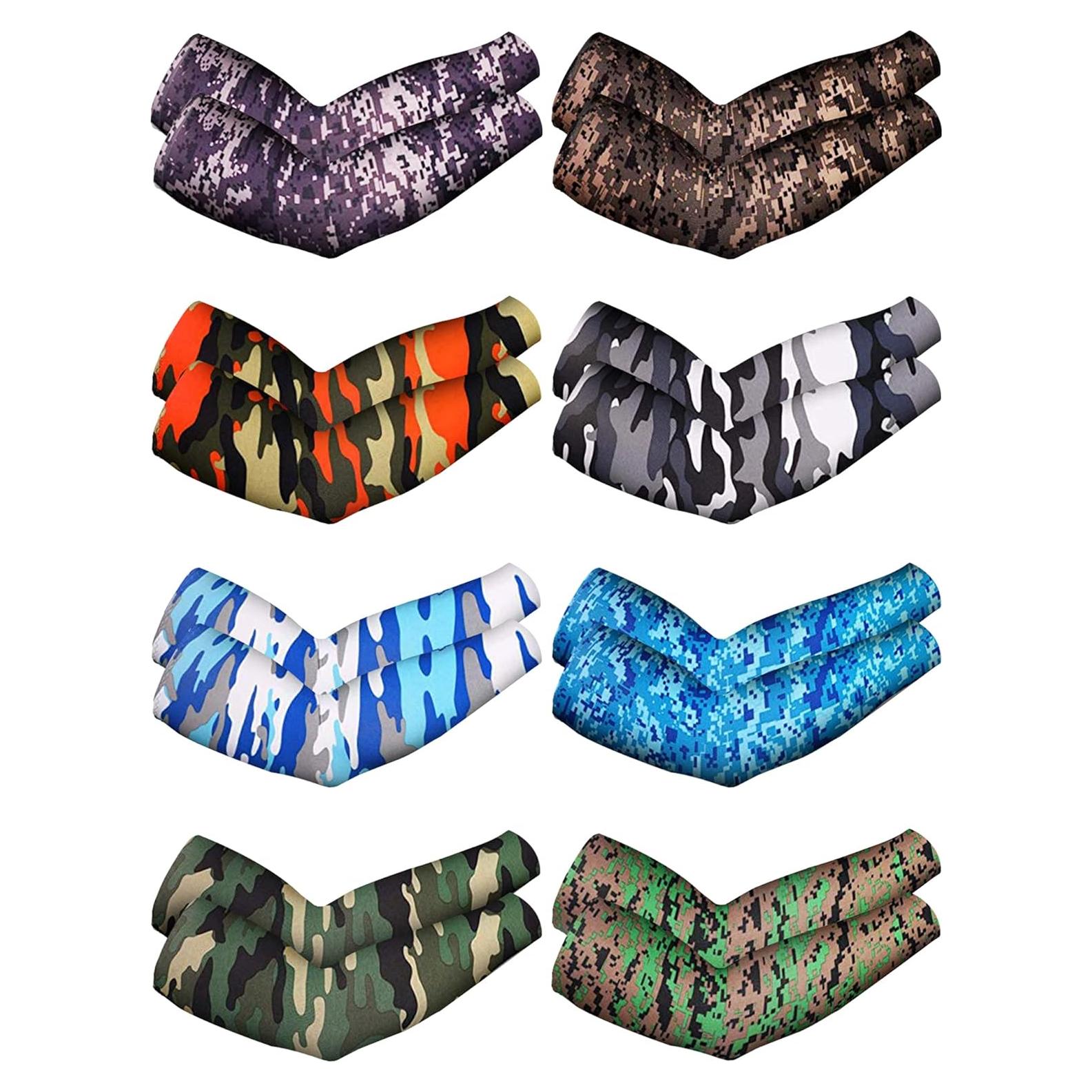 Mangas de Brazo Tatuo 8 Pares Unisex Camuflaje Protección UV