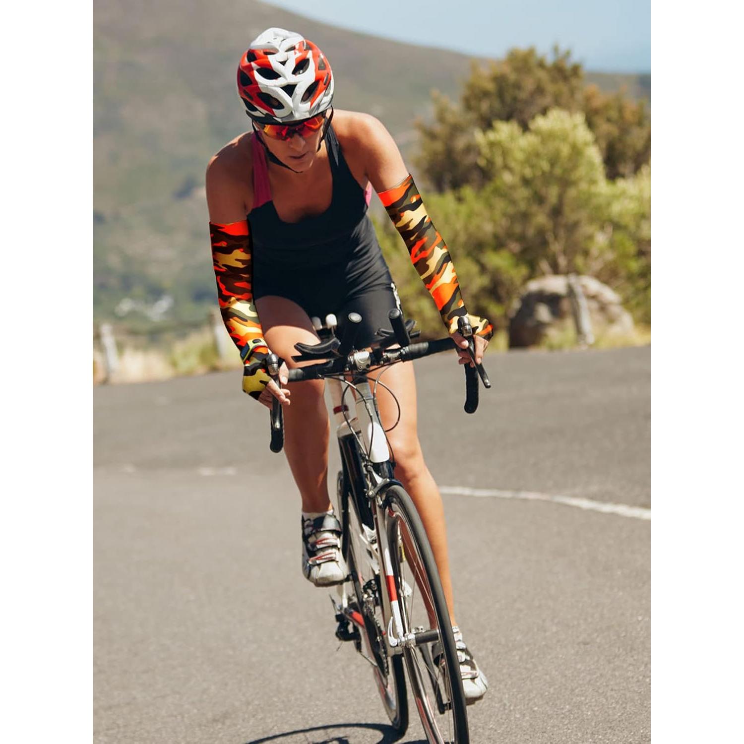 Mangas de Brazo Tatuo 8 Pares Unisex Camuflaje Protección UV