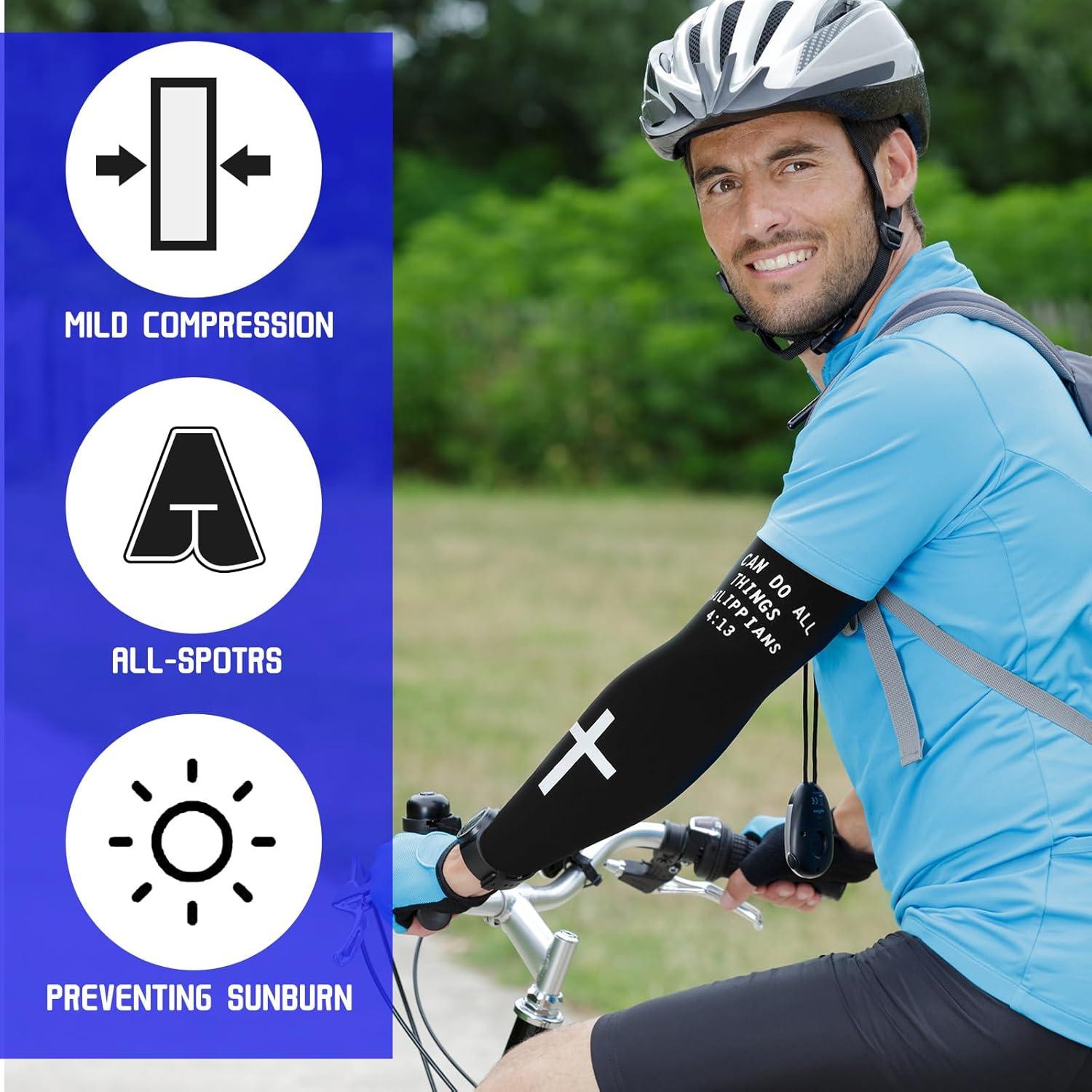 Geyoga 6 Pares Mangas Refrigerantes para Brazos - Negro