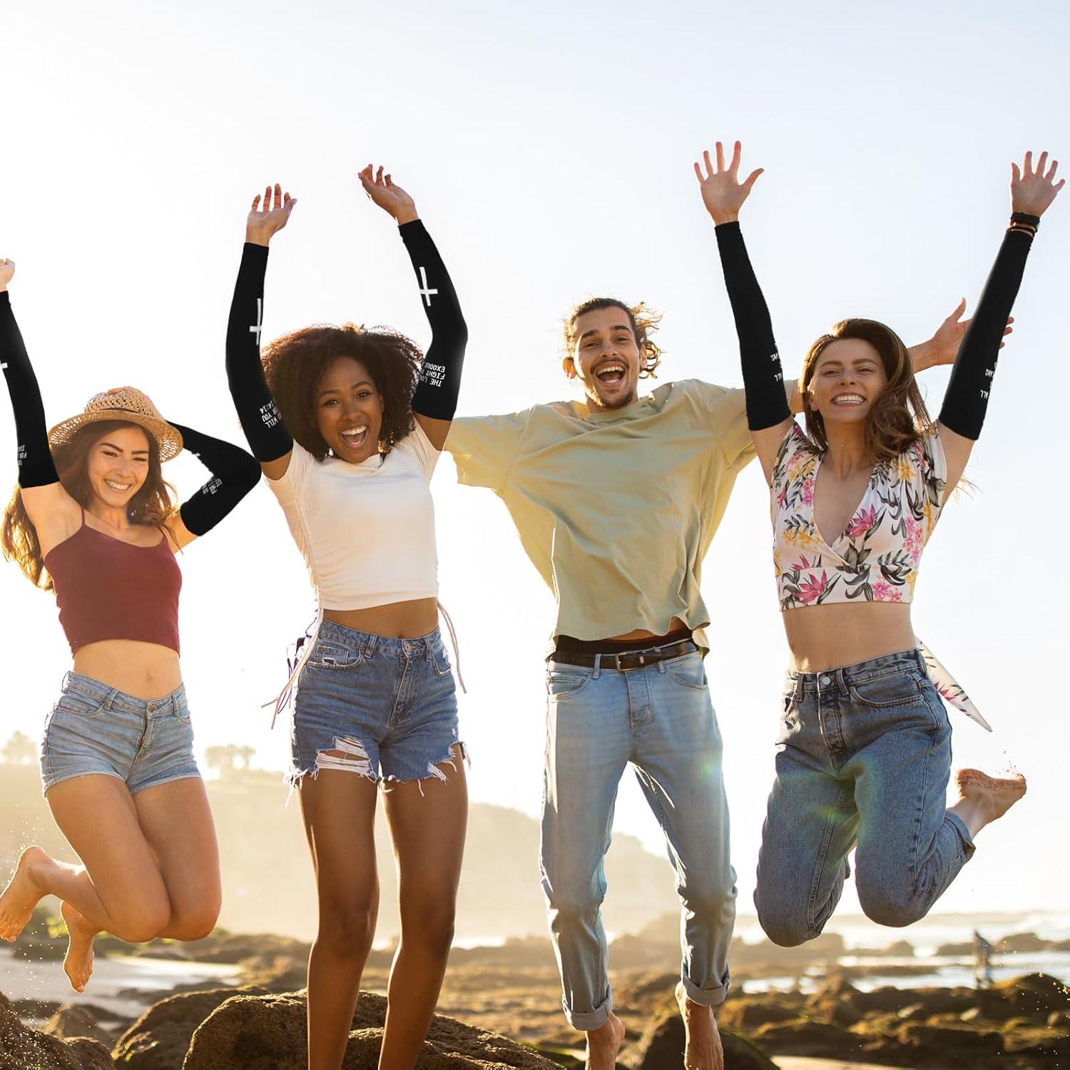 Geyoga 6 Pares Mangas Refrigerantes para Brazos - Negro