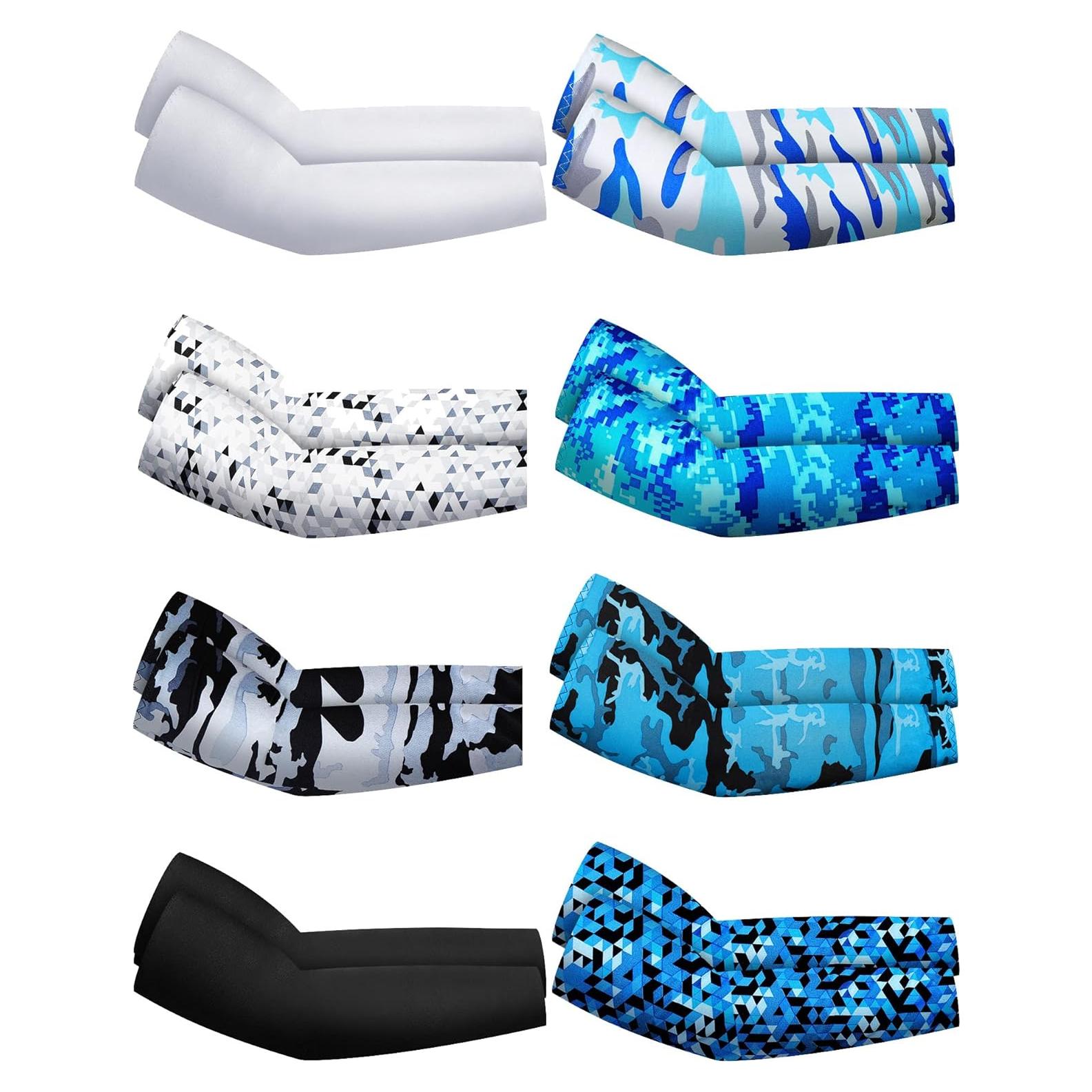 Mangas de Protección Solar UV SATINIOR - 8 Pares para Brazos