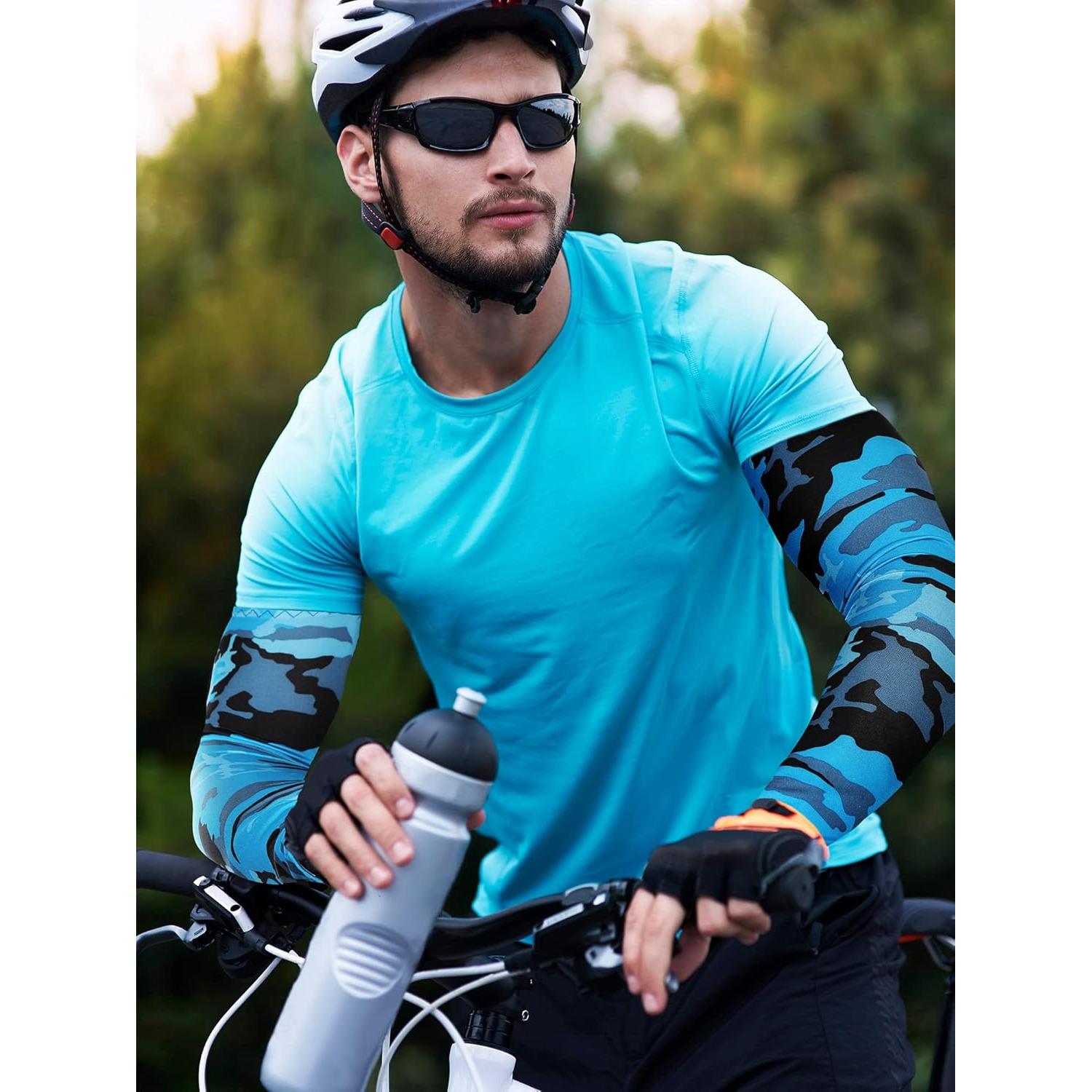 Mangas de Protección Solar UV SATINIOR - 8 Pares para Brazos