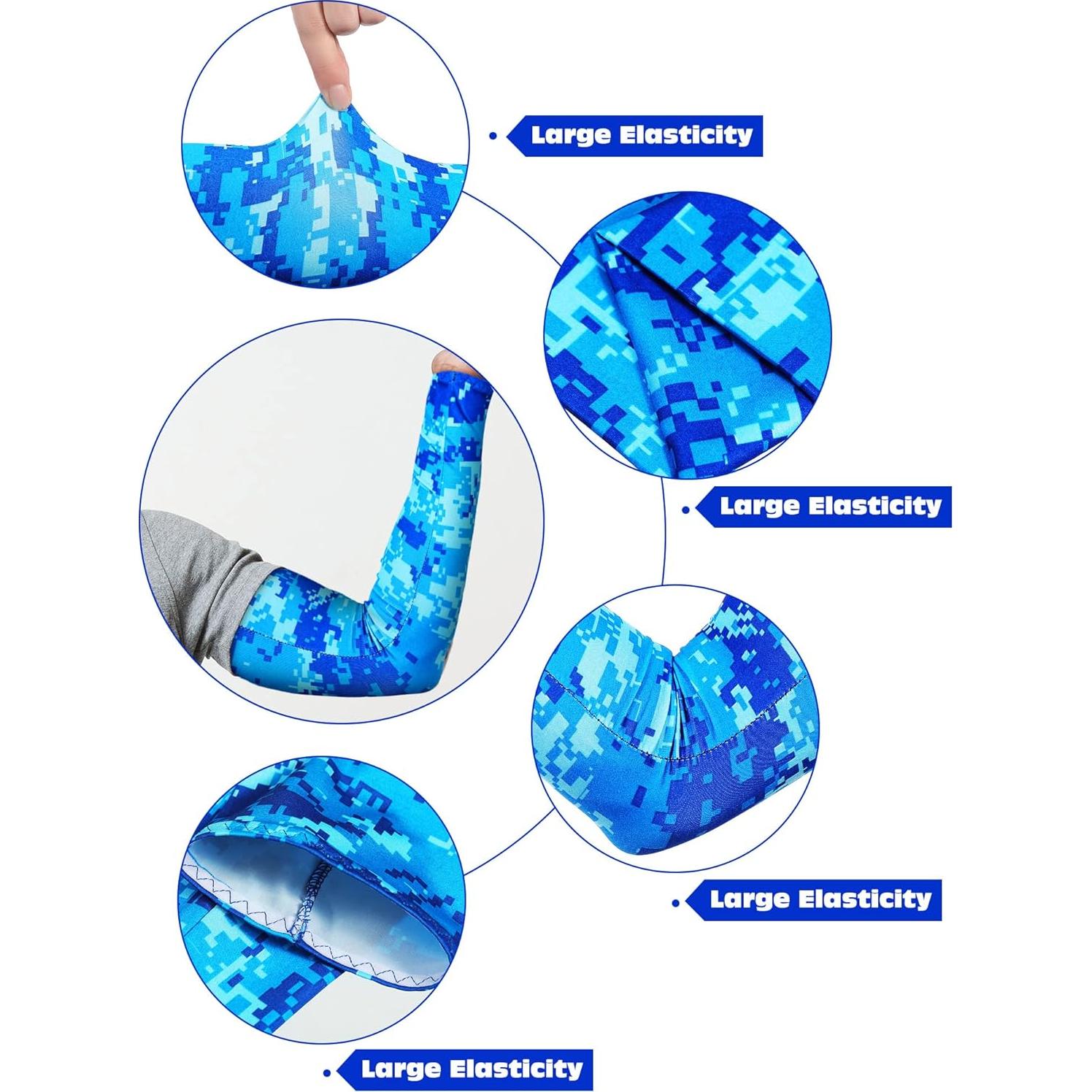 Mangas de Protección Solar UV SATINIOR - 8 Pares para Brazos