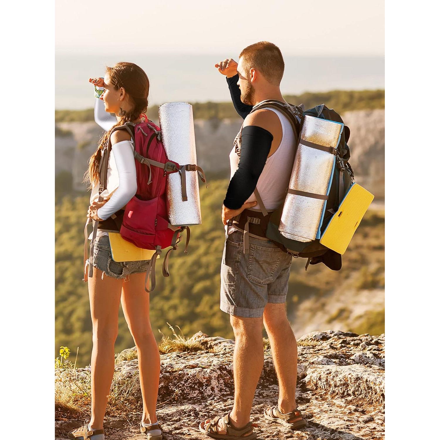 Mangas de Protección Solar UV SATINIOR - 8 Pares para Brazos