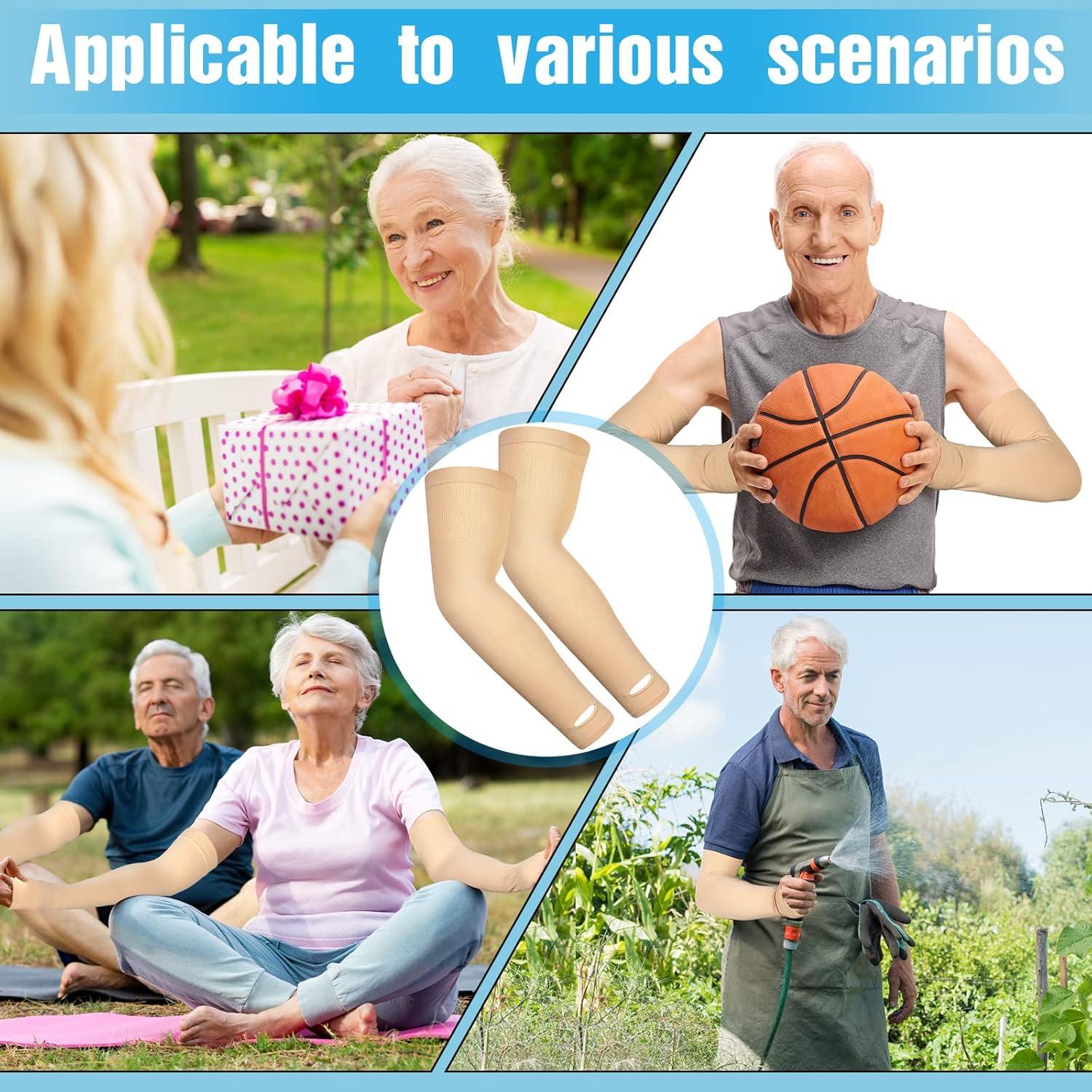 Mangas Protectores para Brazo Janmercy - 4 Pares Nude