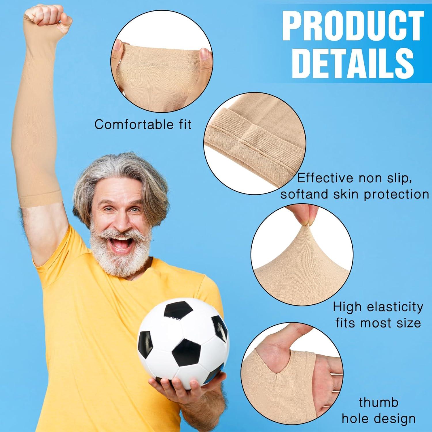 Mangas Protectores para Brazo Janmercy - 4 Pares Nude