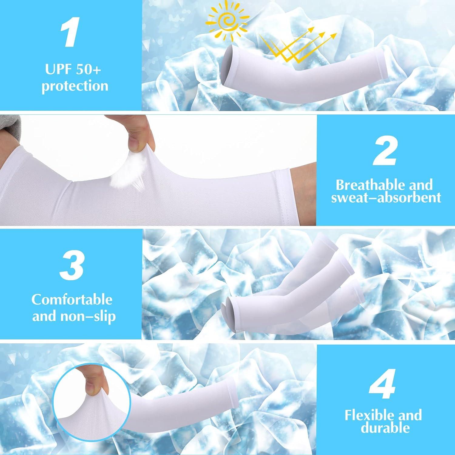 Mangas de Protección Solar UV SATINIOR 6 Pares Niños UPF 50+