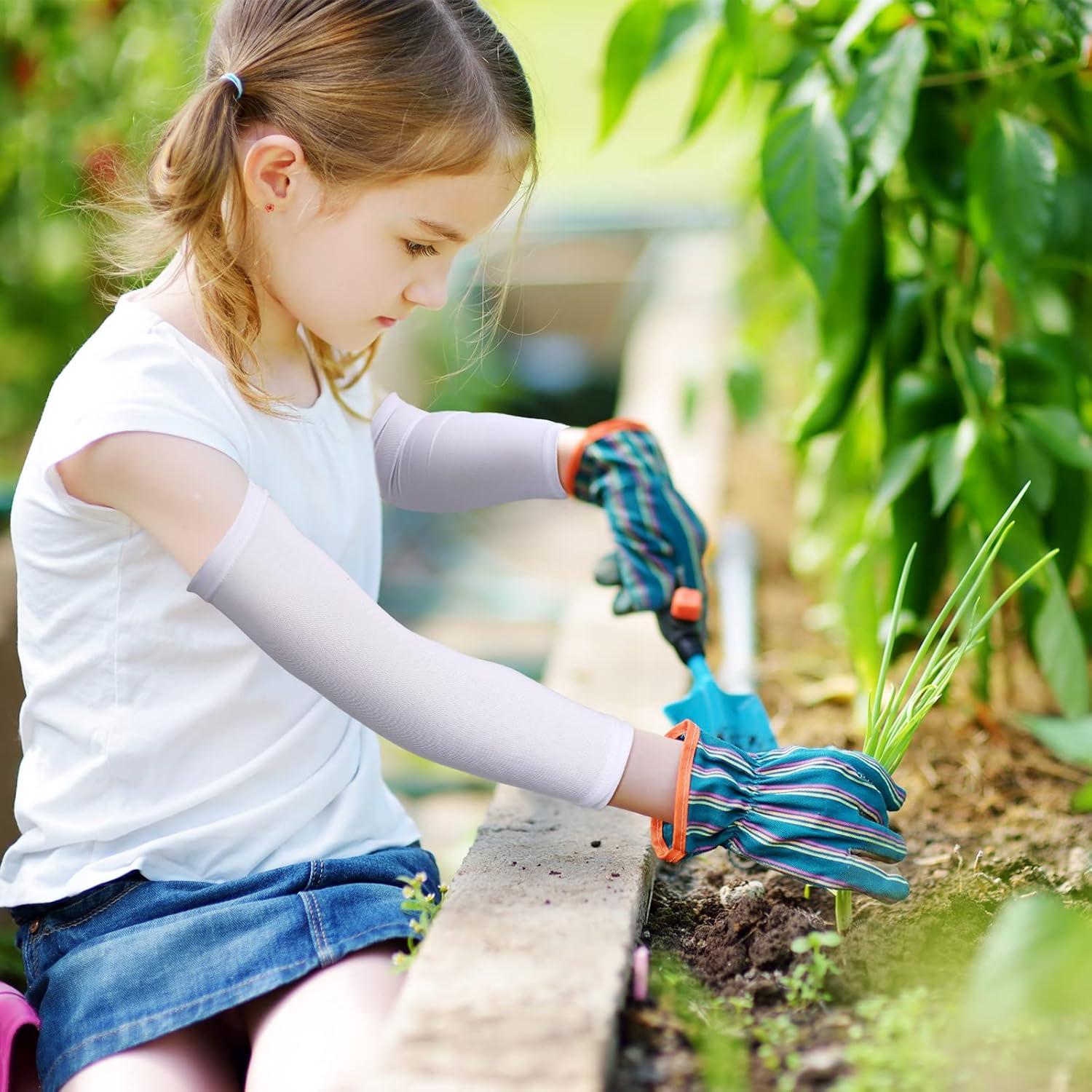 Mangas de Protección Solar UV SATINIOR 6 Pares Niños UPF 50+