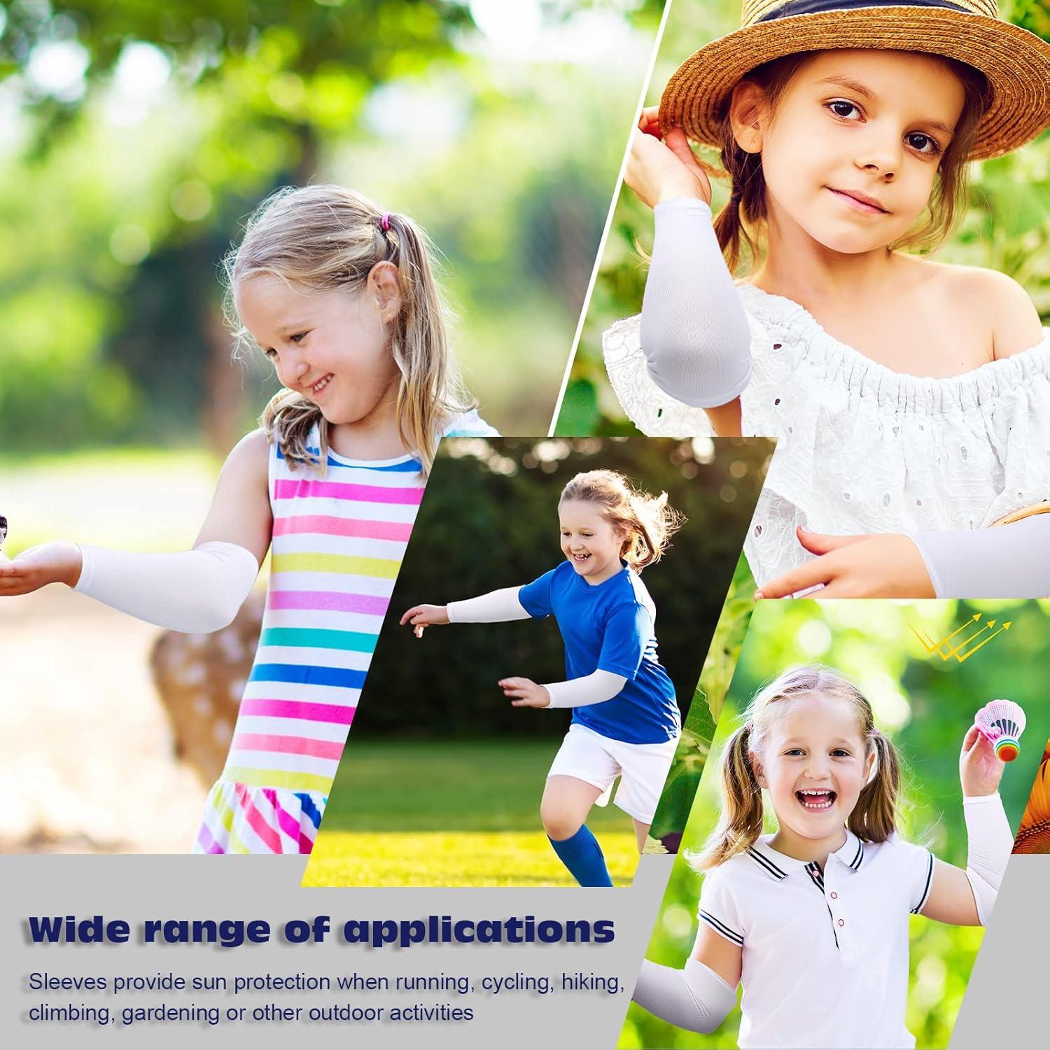Mangas de Protección Solar UV SATINIOR 6 Pares Niños UPF 50+