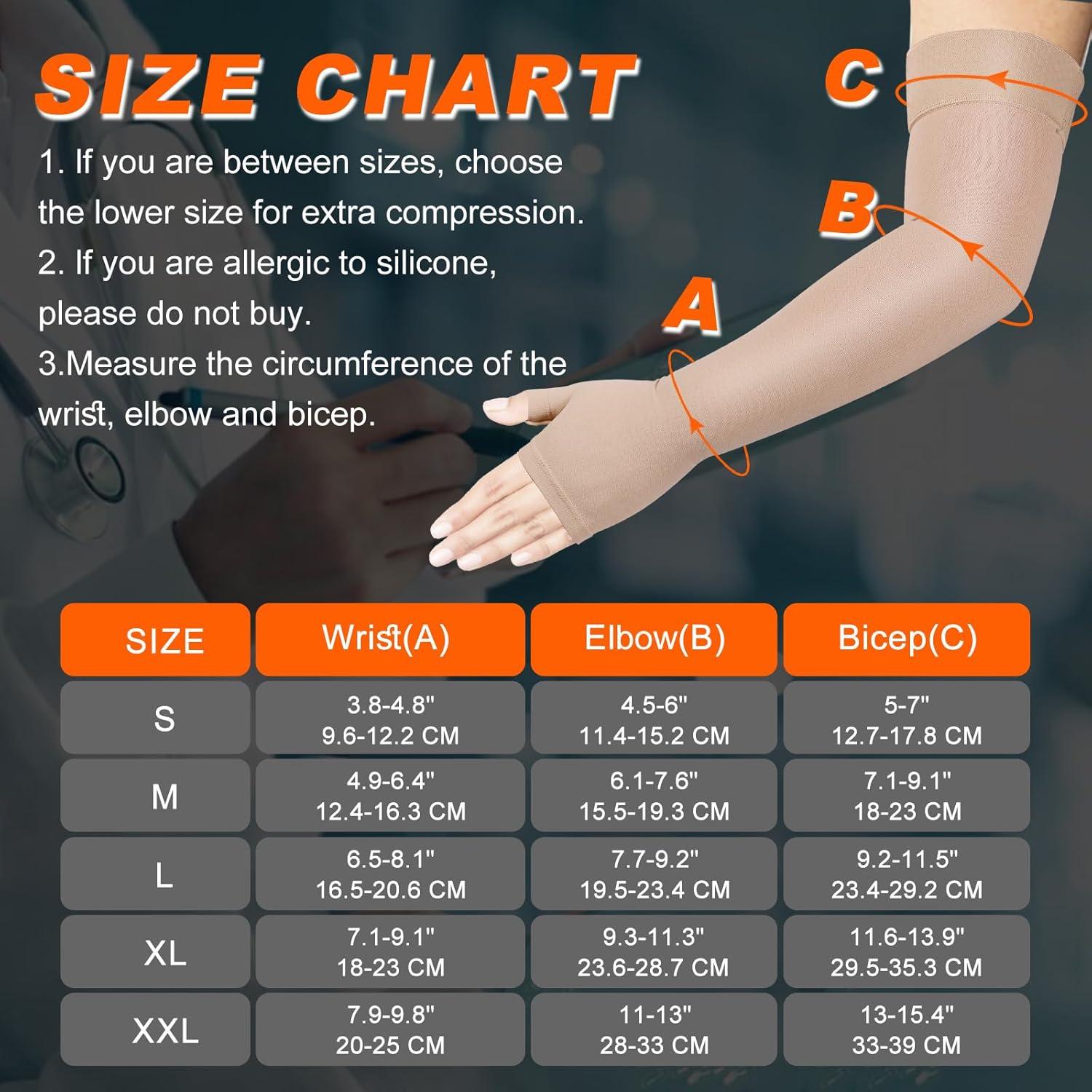 Manga de Compresión Médica Hiball 20-30 mmHg para Brazo