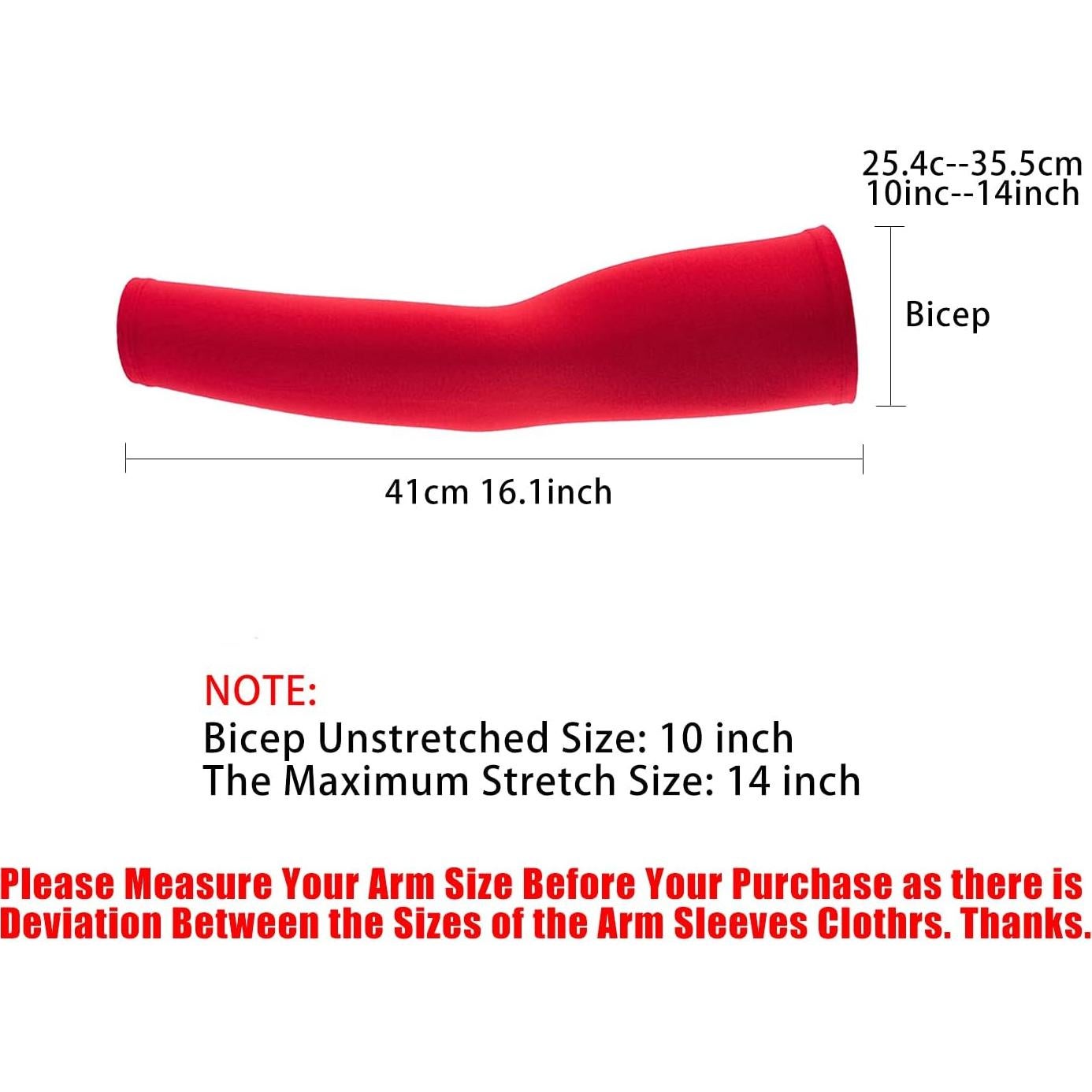 Manga de brazo deportiva XINFIRE roja con protección UV