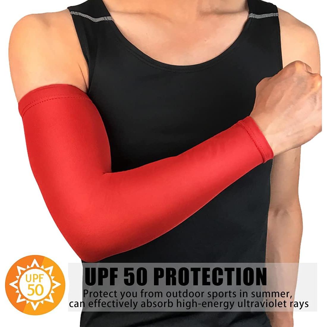 Manga de brazo deportiva XINFIRE roja con protección UV
