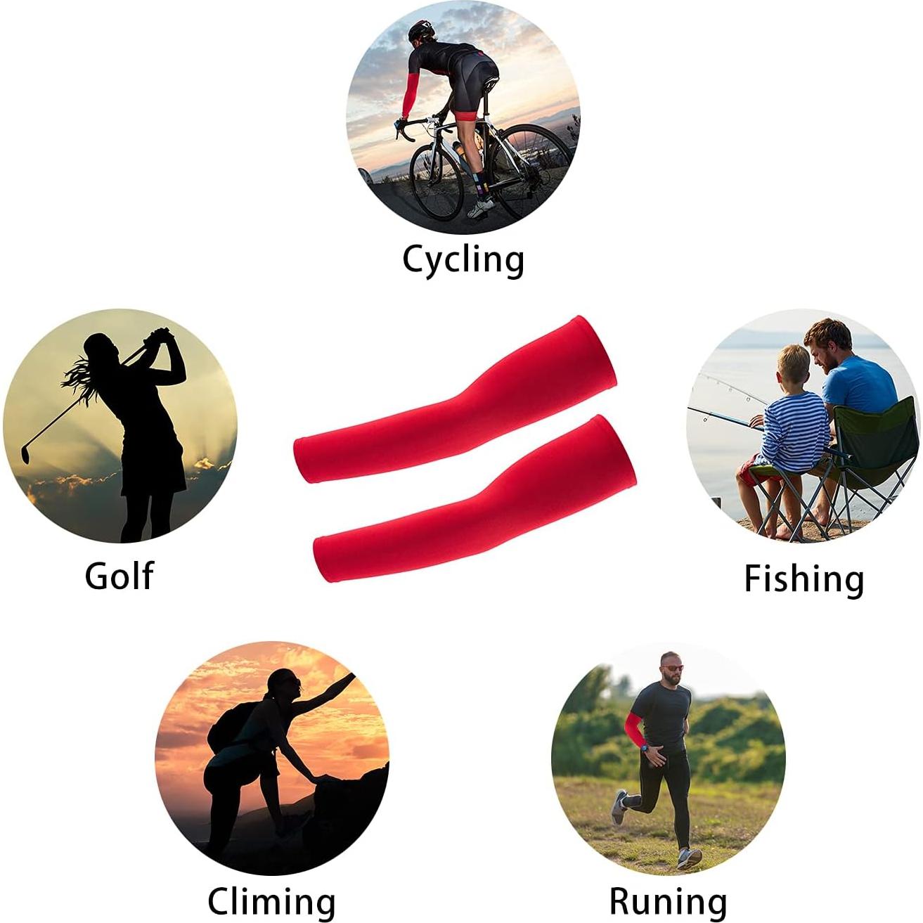 Manga de brazo deportiva XINFIRE roja con protección UV