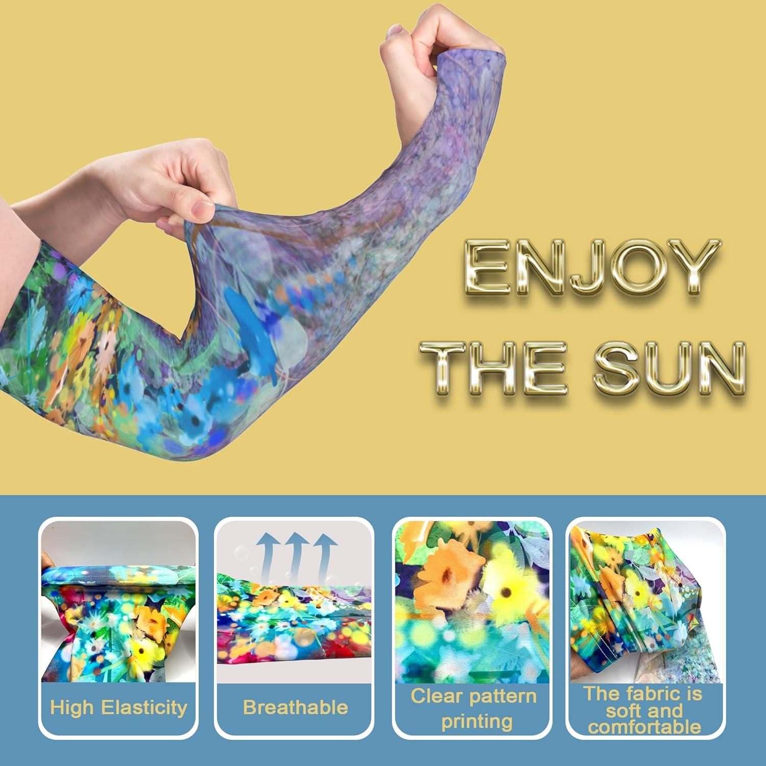 Mangas de Jardinería Protección Solar Flor Morada 48.3cm