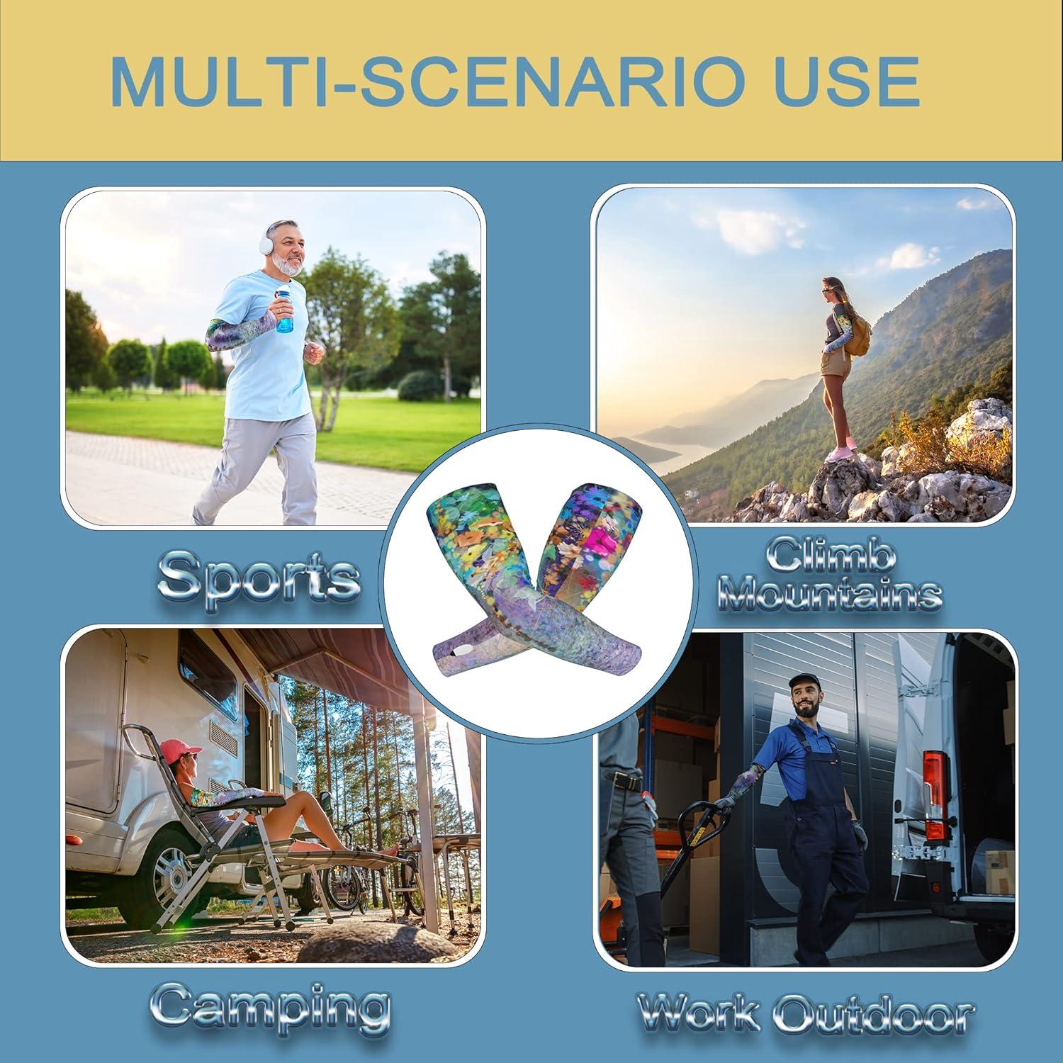 Mangas de Jardinería Protección Solar Flor Morada 48.3cm