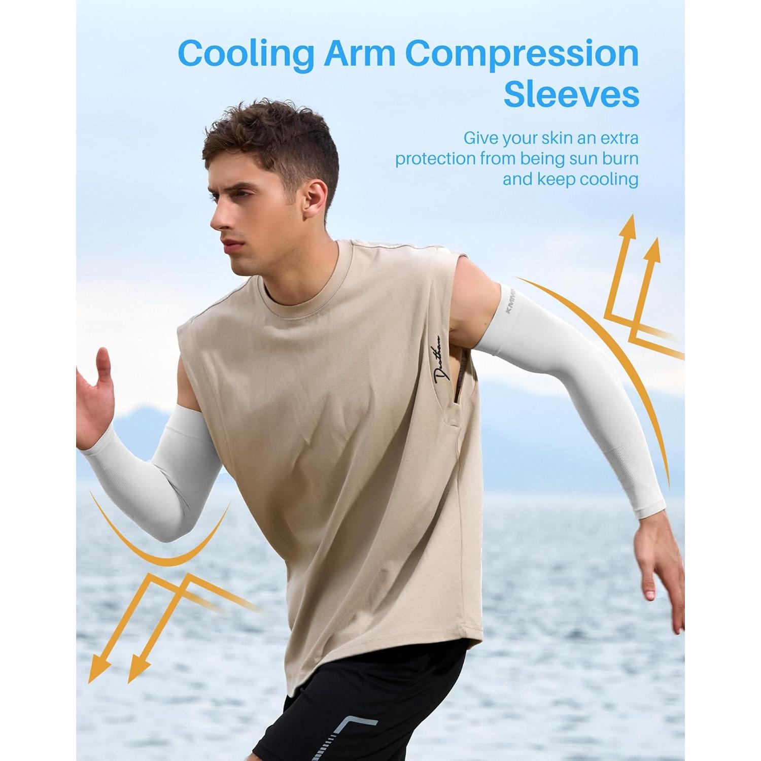 Mangas para brazos KMMIN UV 50+ Enfriamiento Unisex