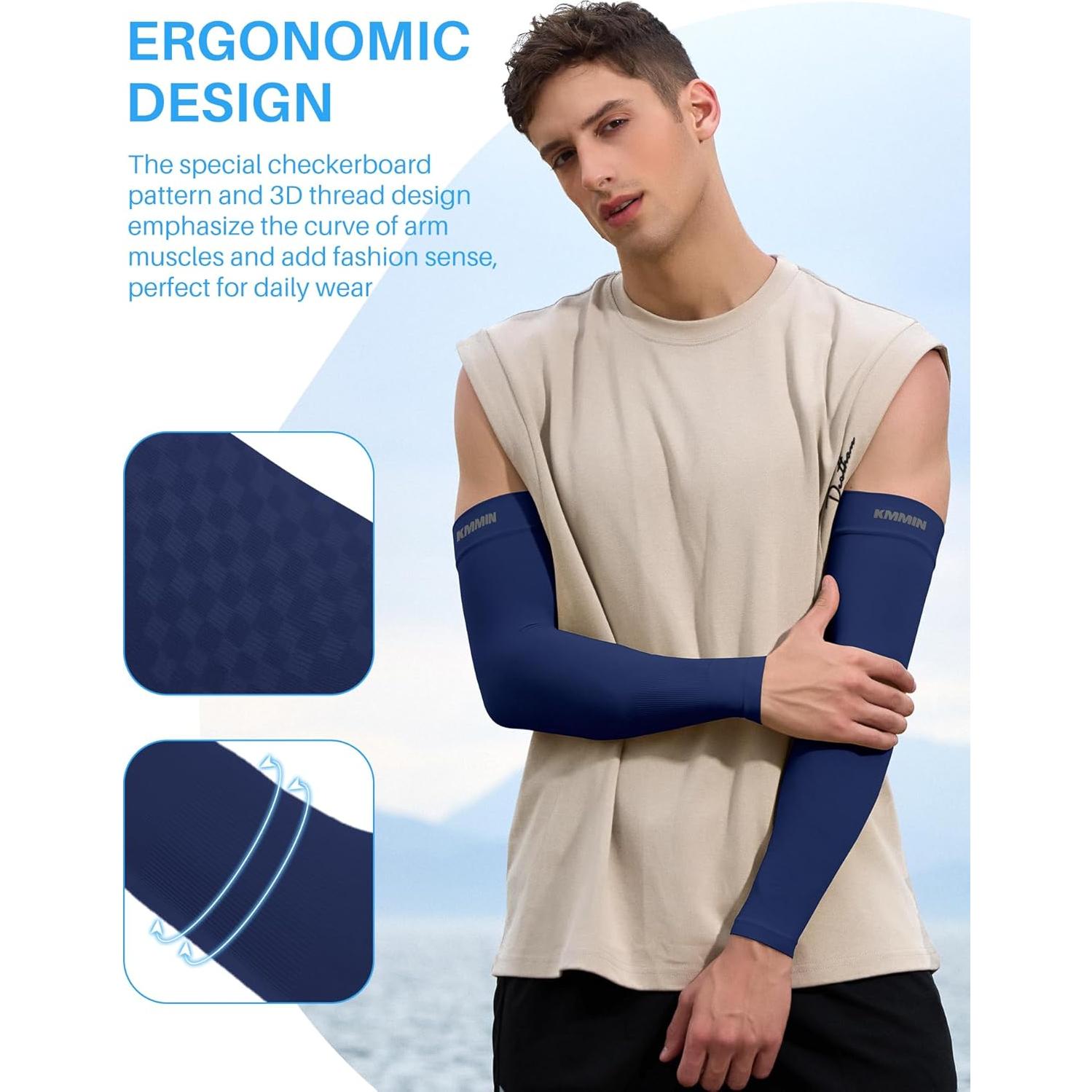 Mangas para brazos KMMIN UV 50+ Enfriamiento Unisex