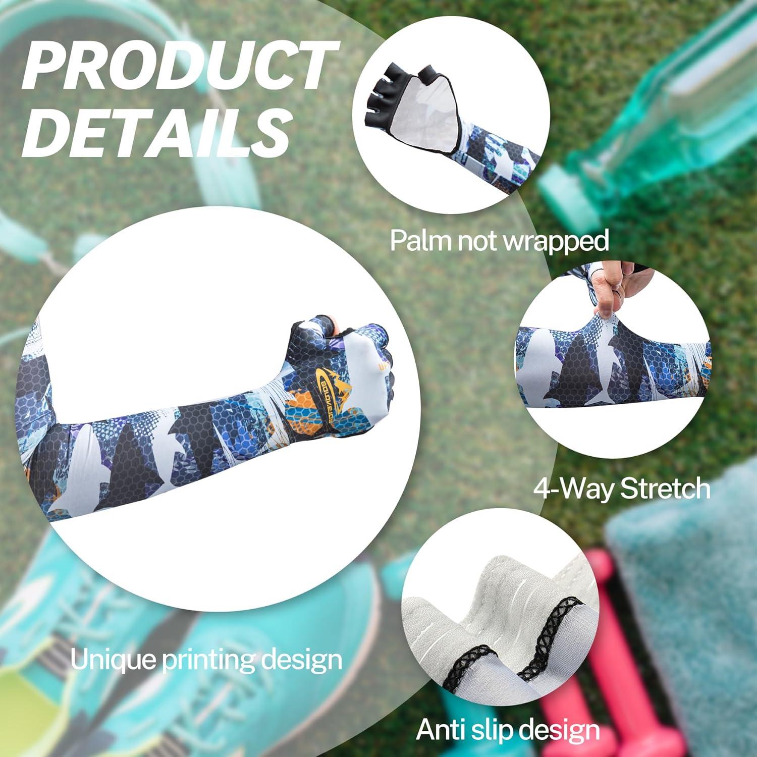 Mangas UV de Compresión para Hombres - Protección Solar y Enfriamiento