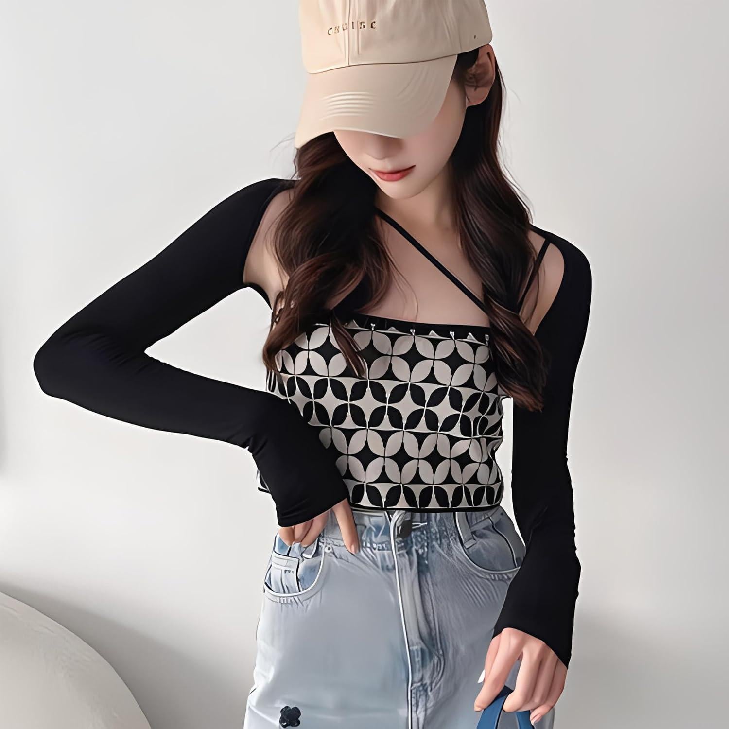 Chal Refrigerante UV para Mujeres HomTop - Talla Única Negro