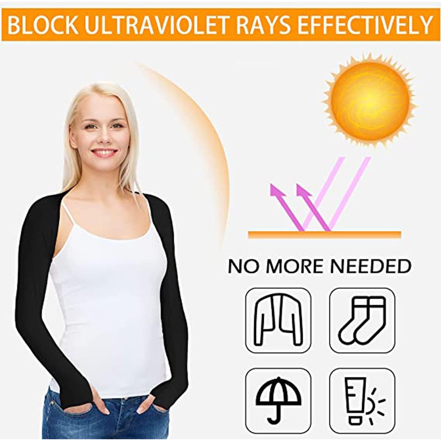 Chal Refrigerante UV para Mujeres HomTop - Talla Única Negro