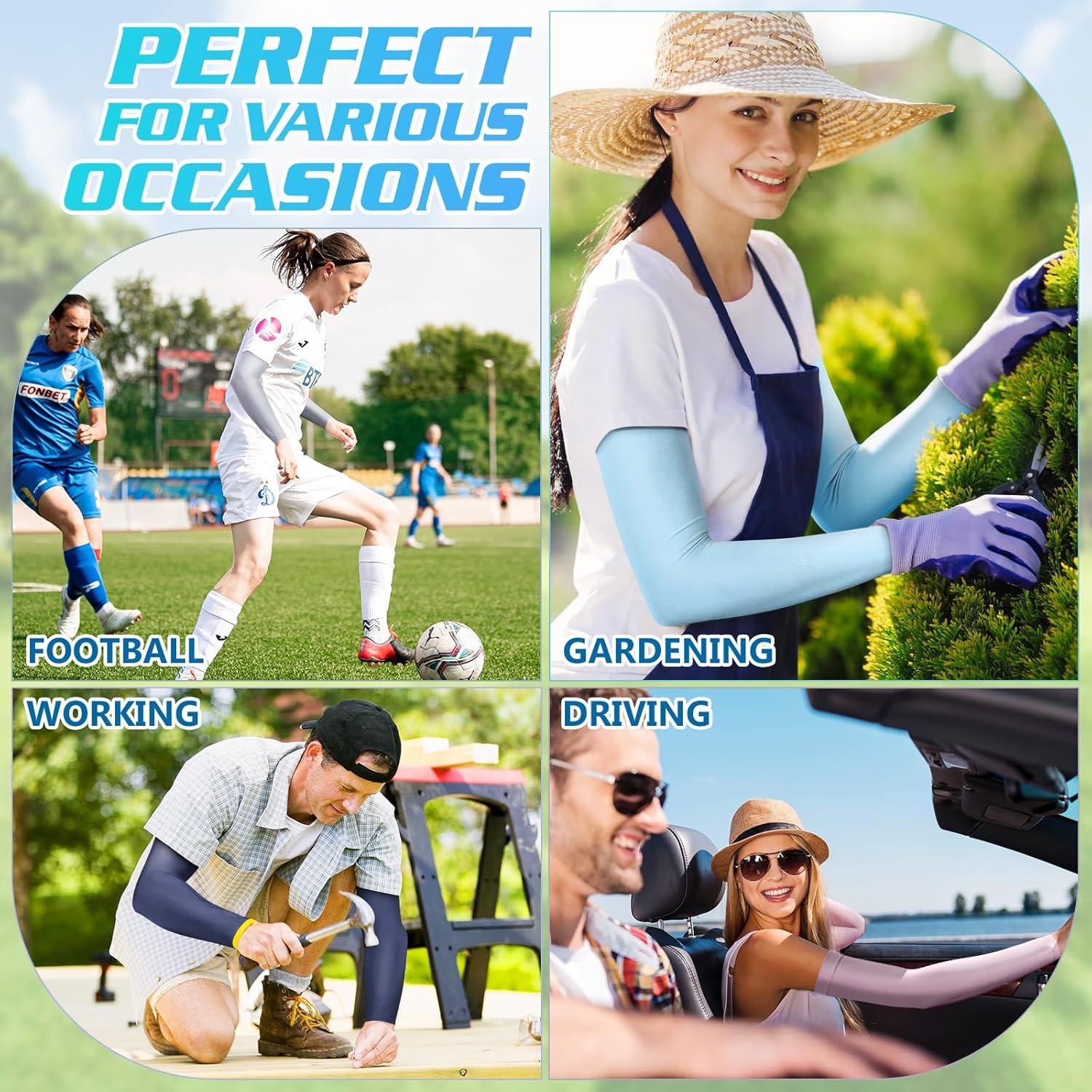 Mangas de Protección Solar UV Finvizo para Hombres y Mujeres