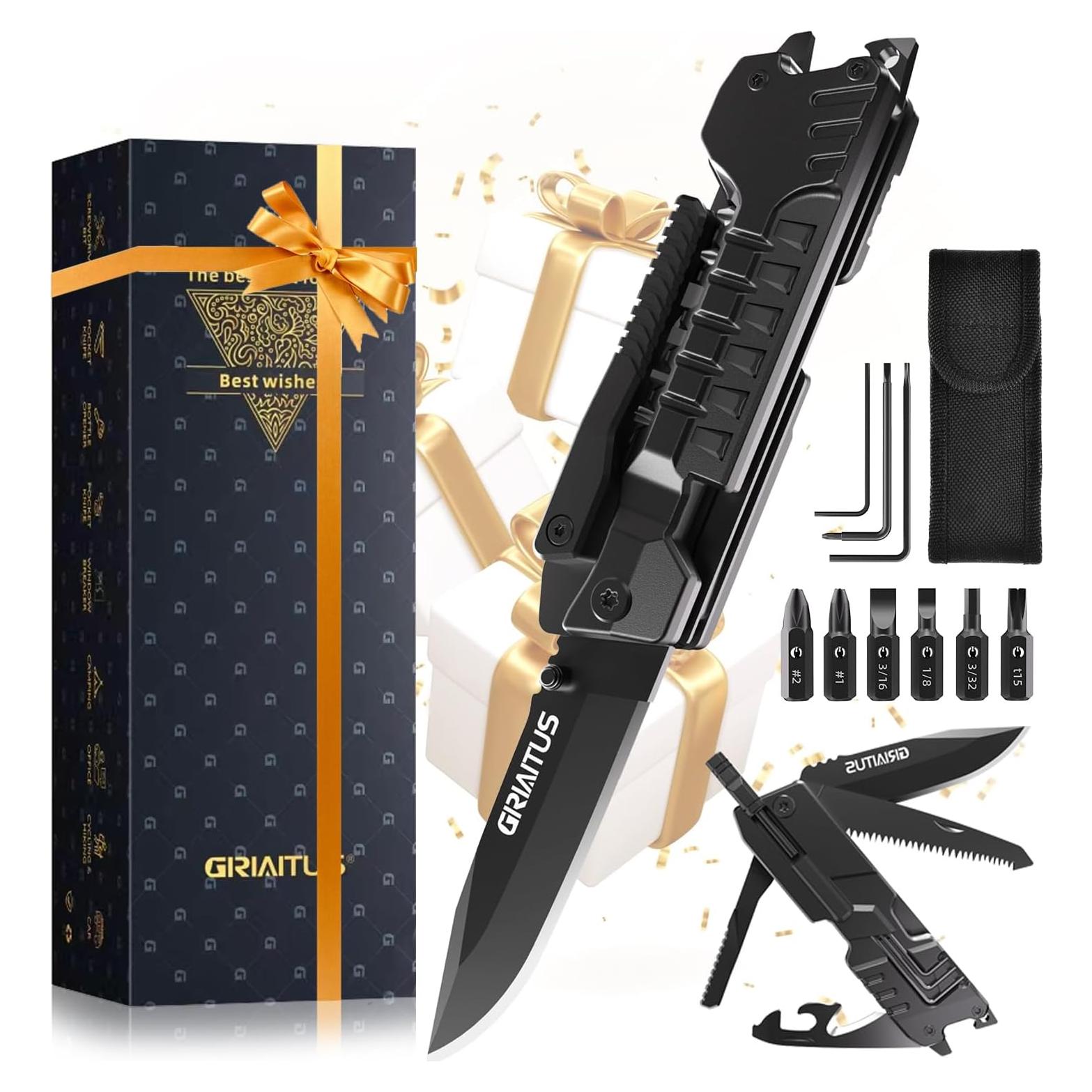 Cuchillo Multi-Herramienta 17 en 1 GIRIAITUS para Acampar